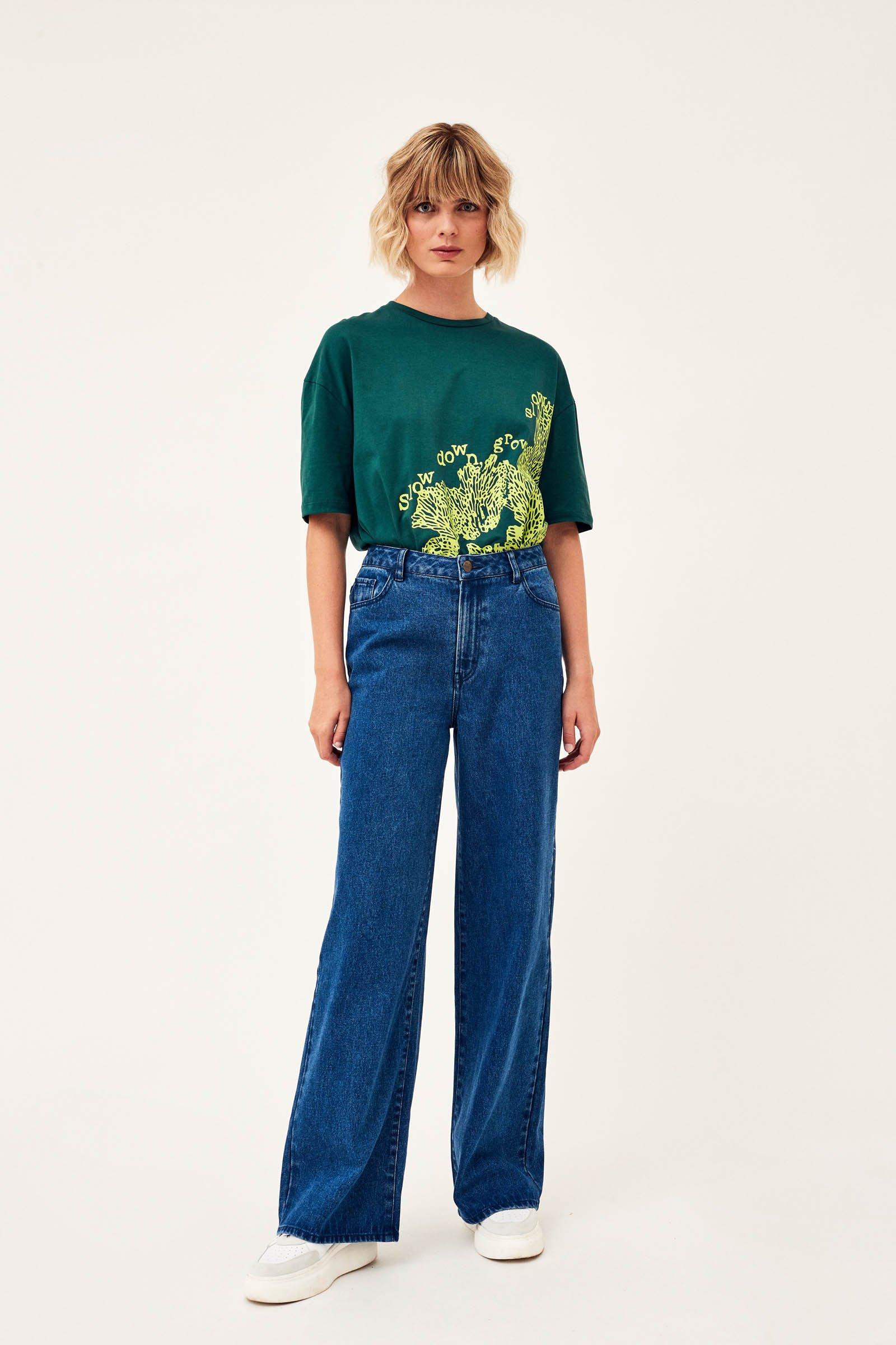 CKS Dames - PALAZZOLONG - long jeans - dark blue