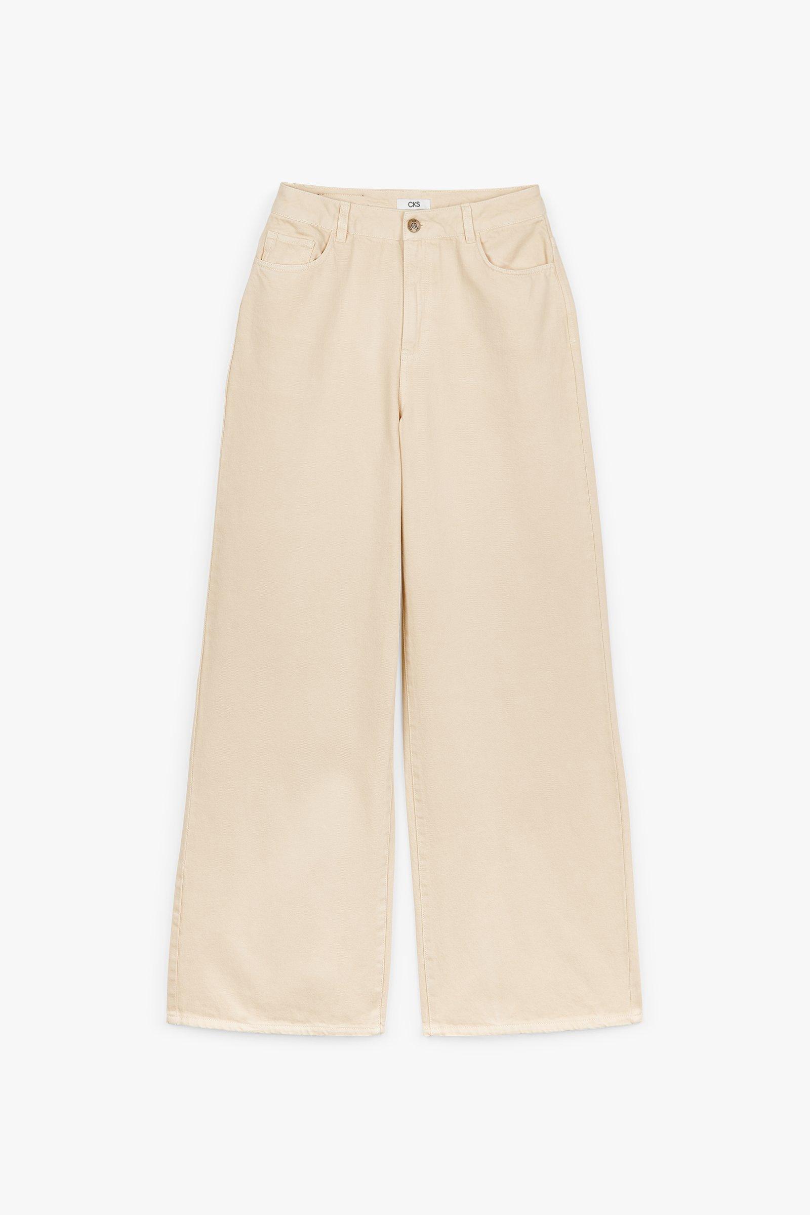 CKS Dames - PALAZZOLONG - lange jeans - wit