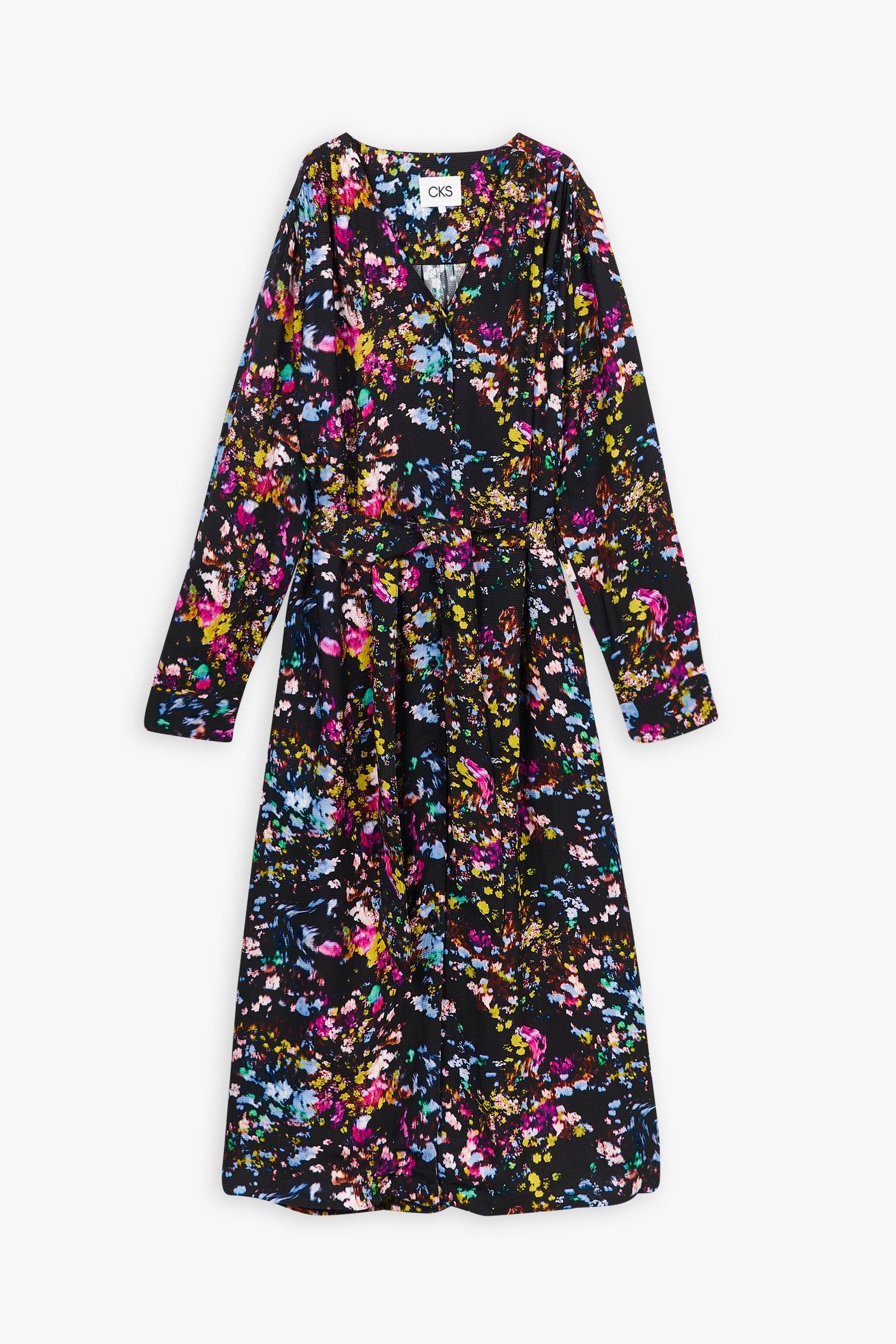 CKS Dames - WALKER - long dress - dark brown