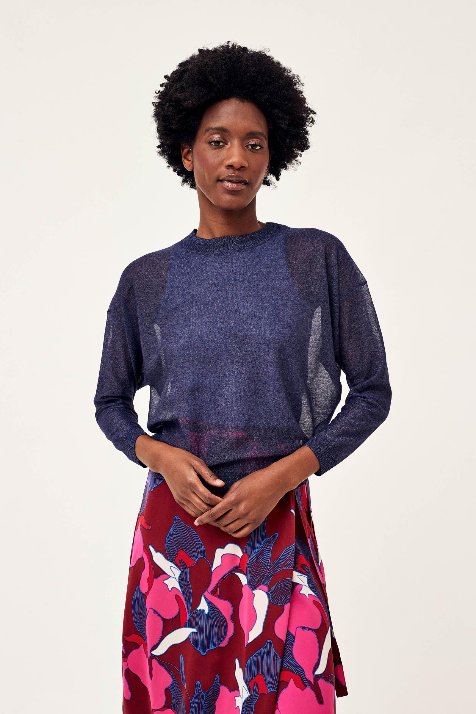 CKS Dames - GUMBAL - pullover - bleu foncé