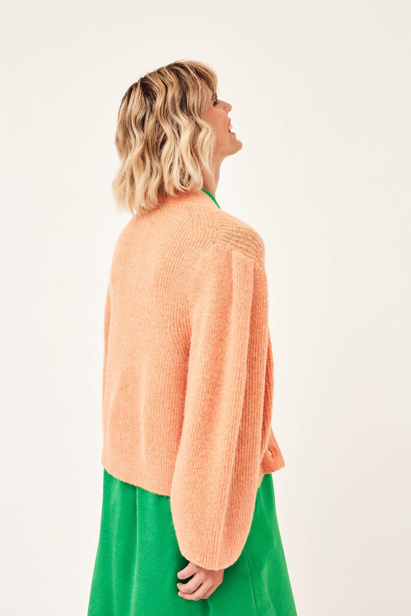 CKS Dames - LOUKALONG - Strickjacke - Orange