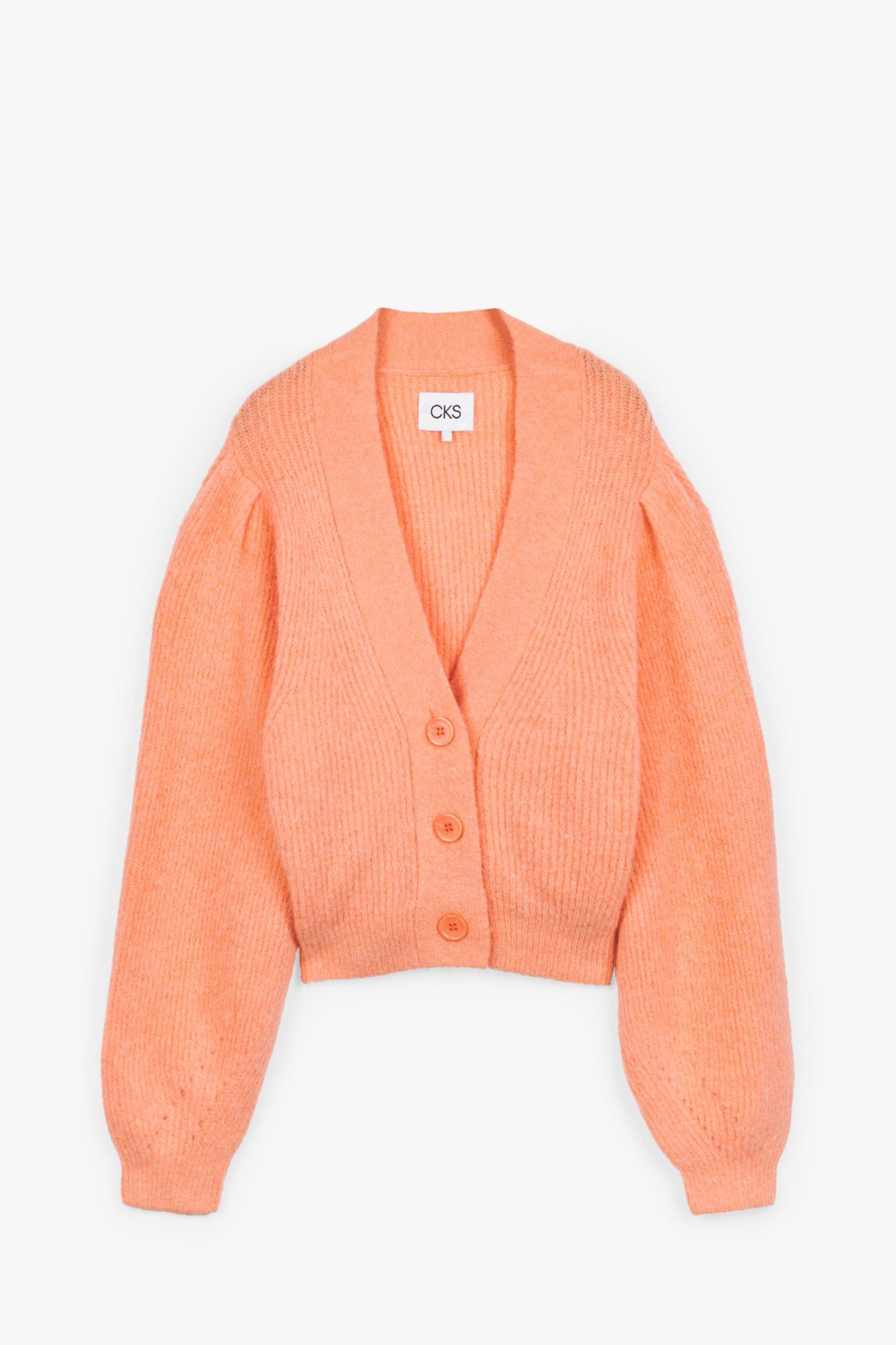 CKS Dames - LOUKALONG - Strickjacke - Orange