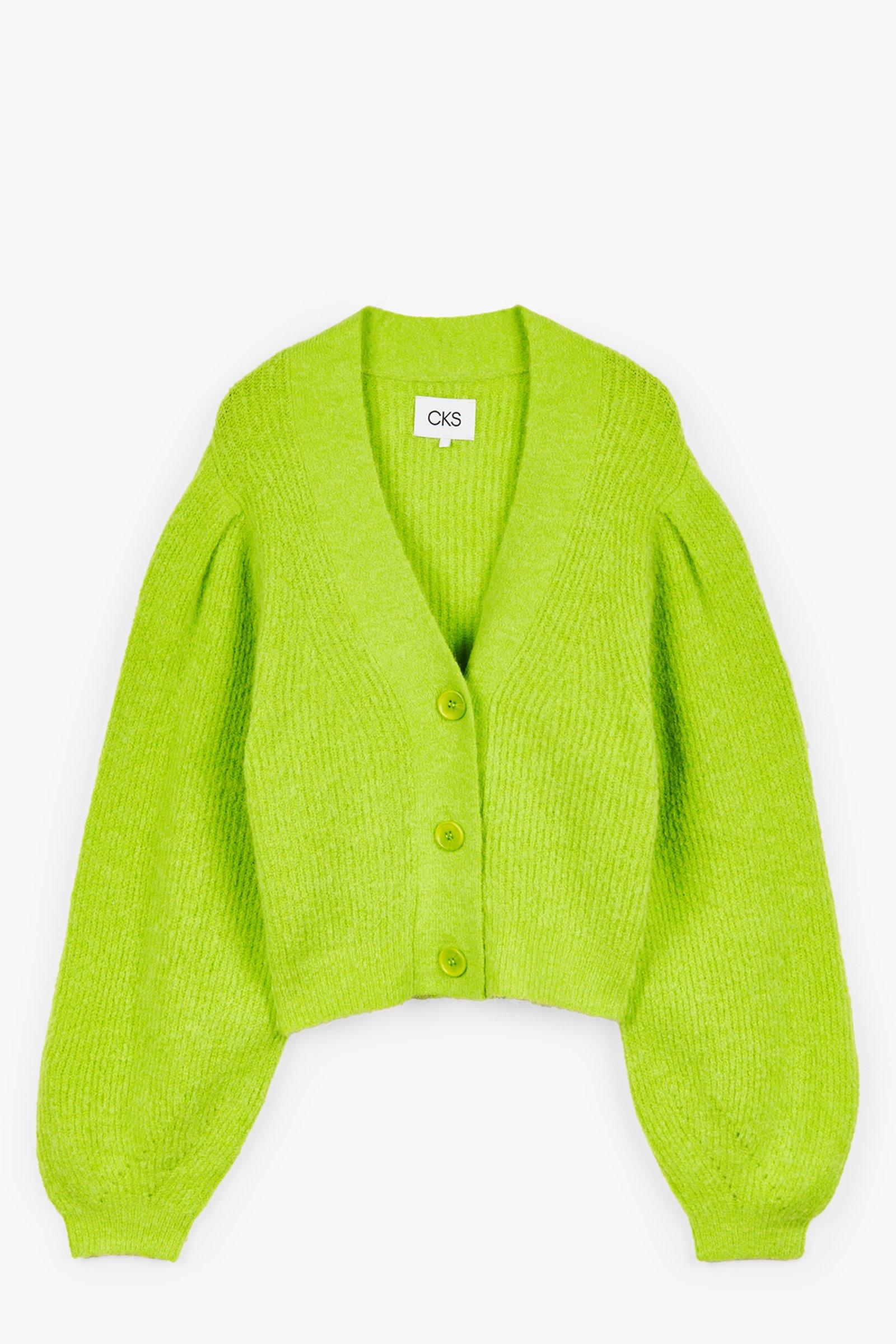 CKS Dames - LOUKALONG - Strickjacke - Hellgrün