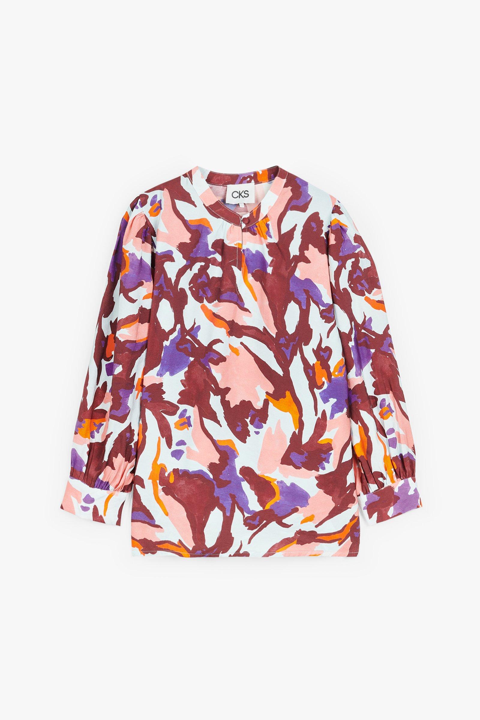 CKS Dames - MICKEY - Bluse Kurze Ärmel - Blau