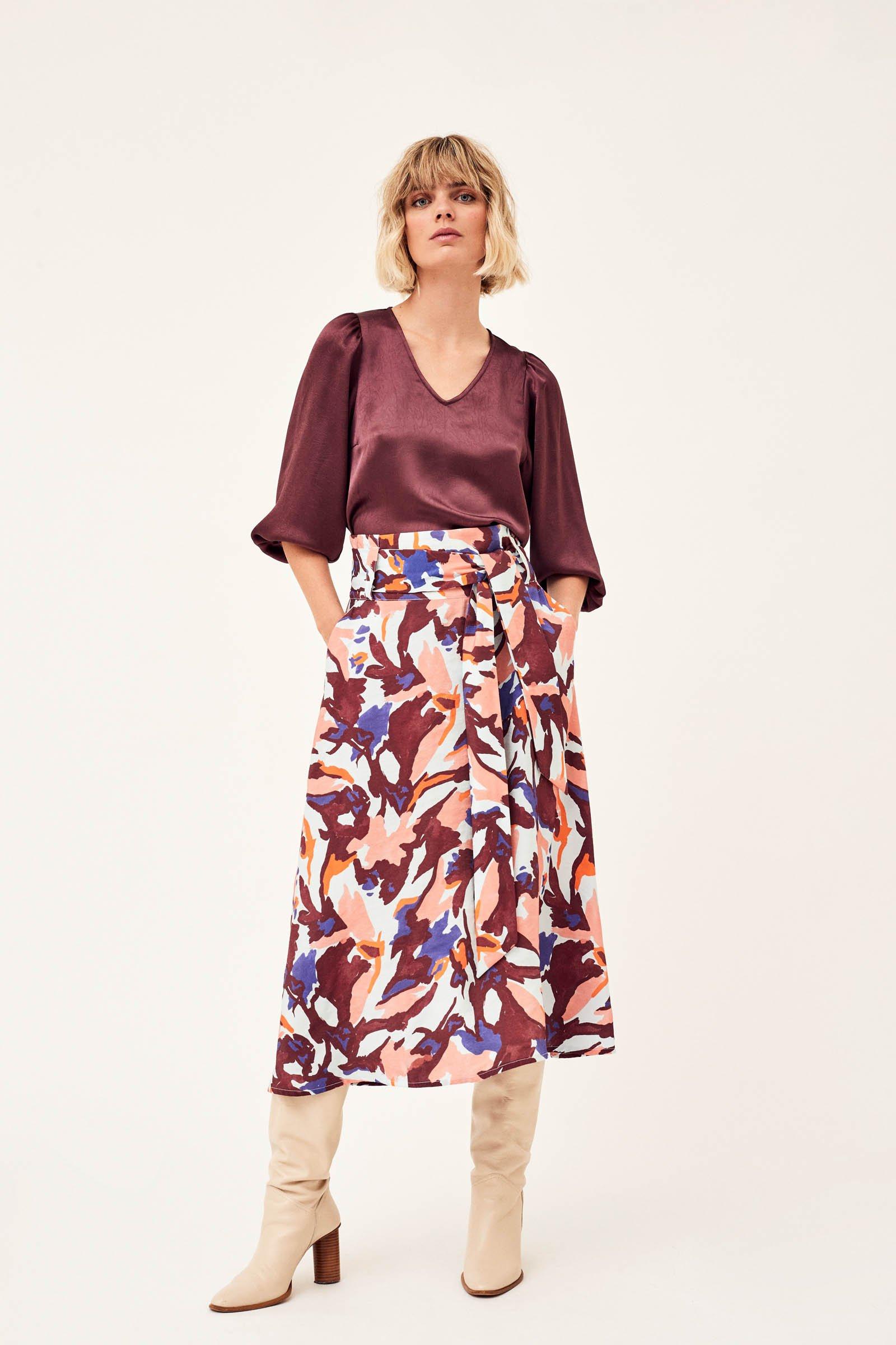 CKS Dames - SAWINA - midi skirt - blue