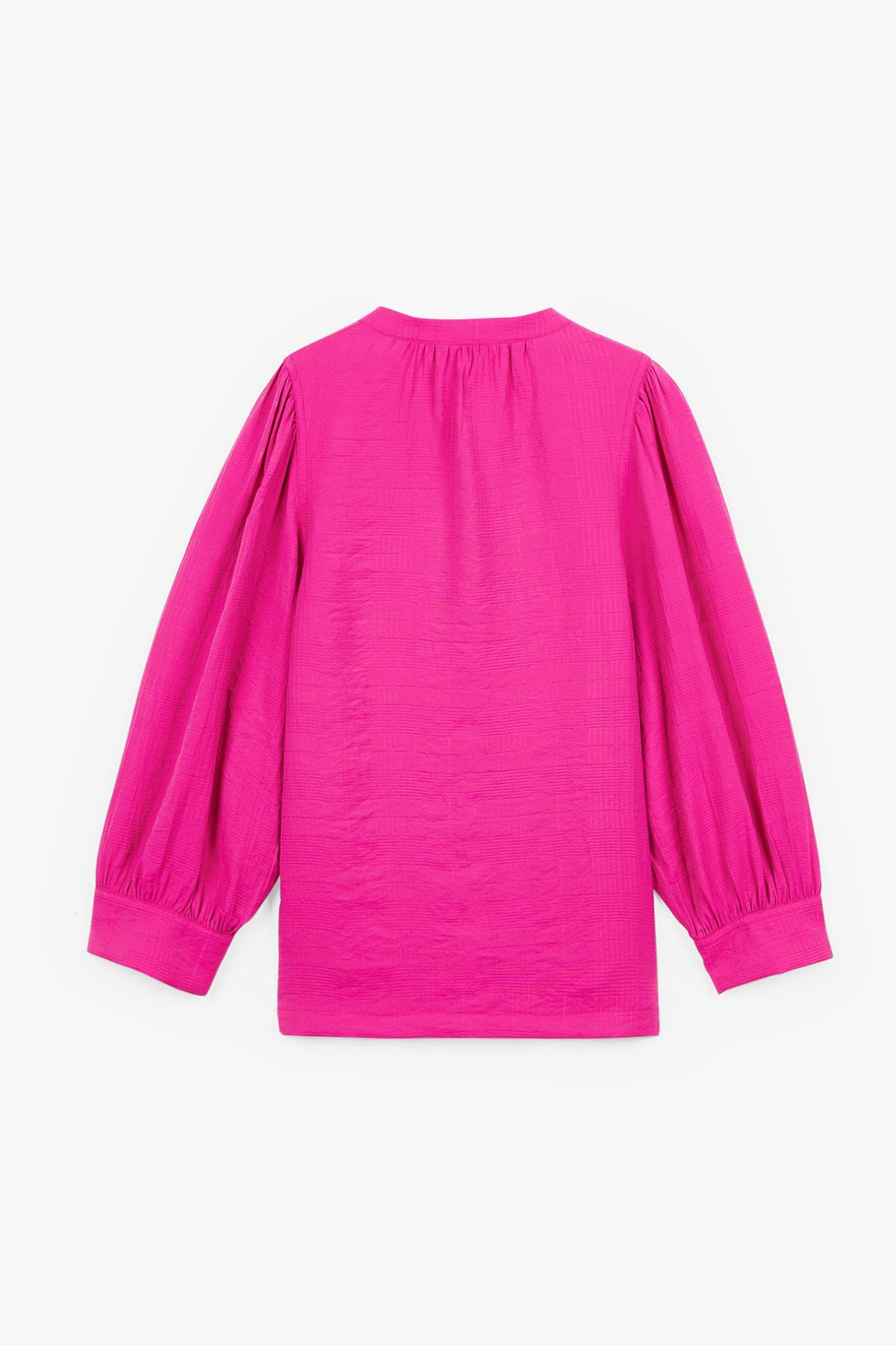 CKS Dames - WAVY - blouse short sleeves - bright pink