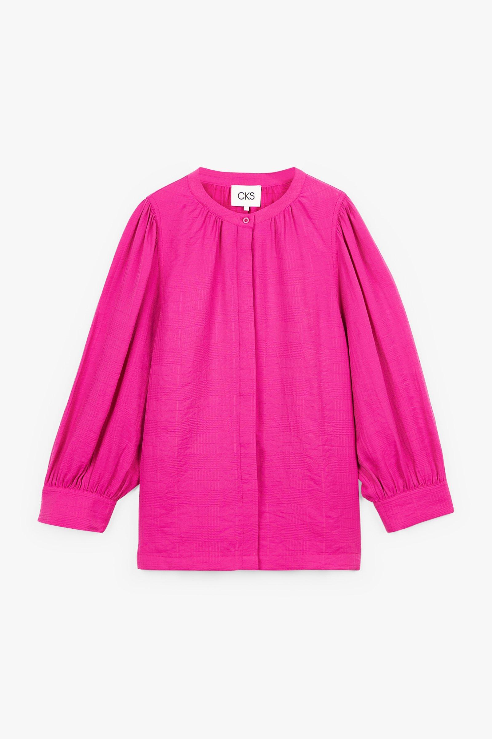 CKS Dames - WAVY - blouse korte mouwen - felroze