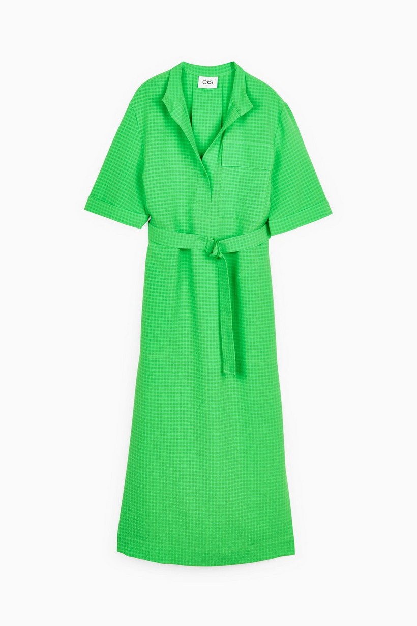 CKS Dames - PARIS - midi jurk - intens groen