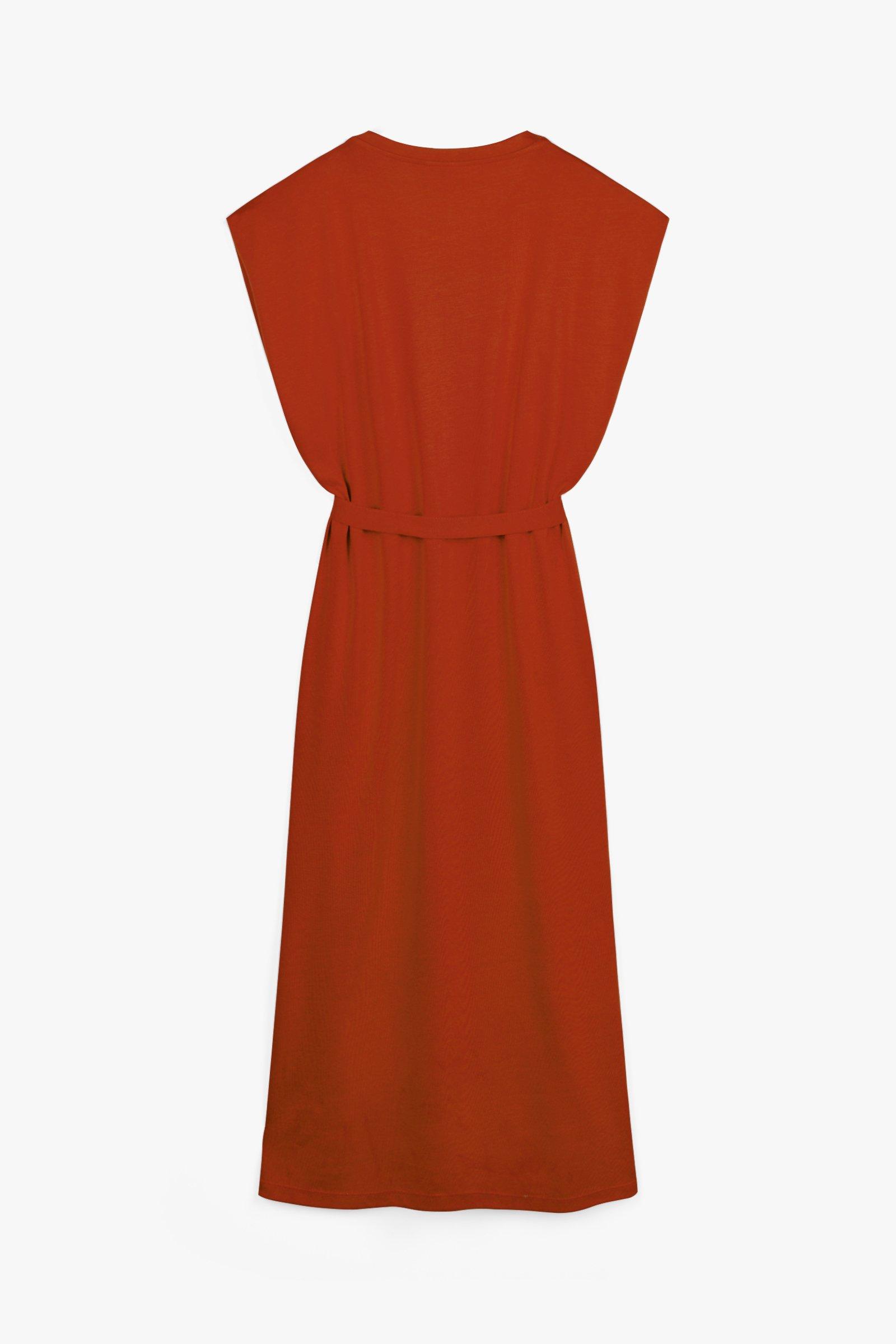 CKS Dames - LINDRESS - Midi-Kleid - Dunkelrot