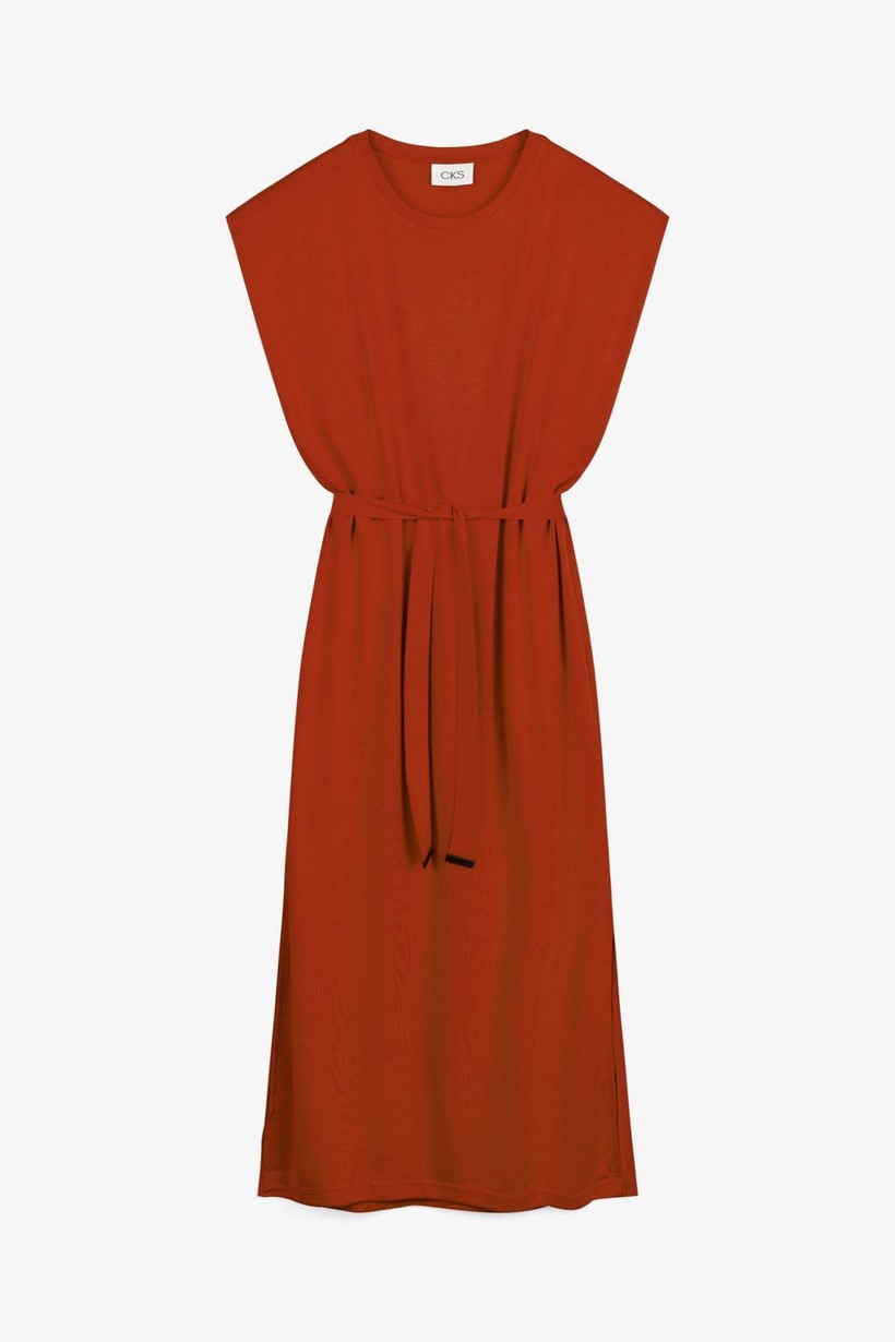 CKS Dames - LINDRESS - robe midi - rouge foncé