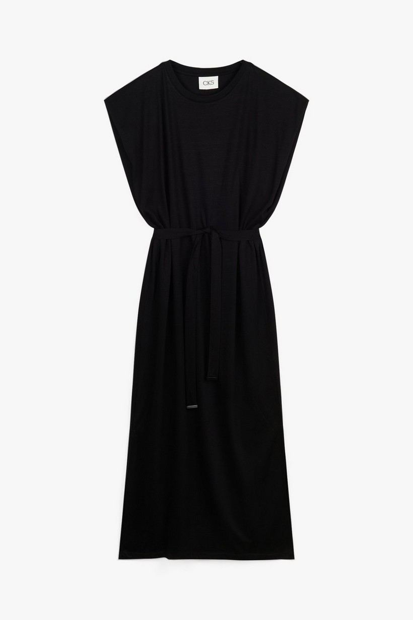 CKS Dames - LINDRESS - robe midi - noir