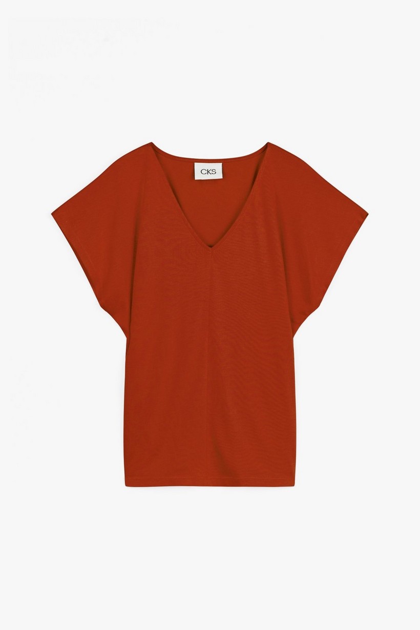 CKS Dames - MODALLA - t-shirt à manches courtes - rouge foncé