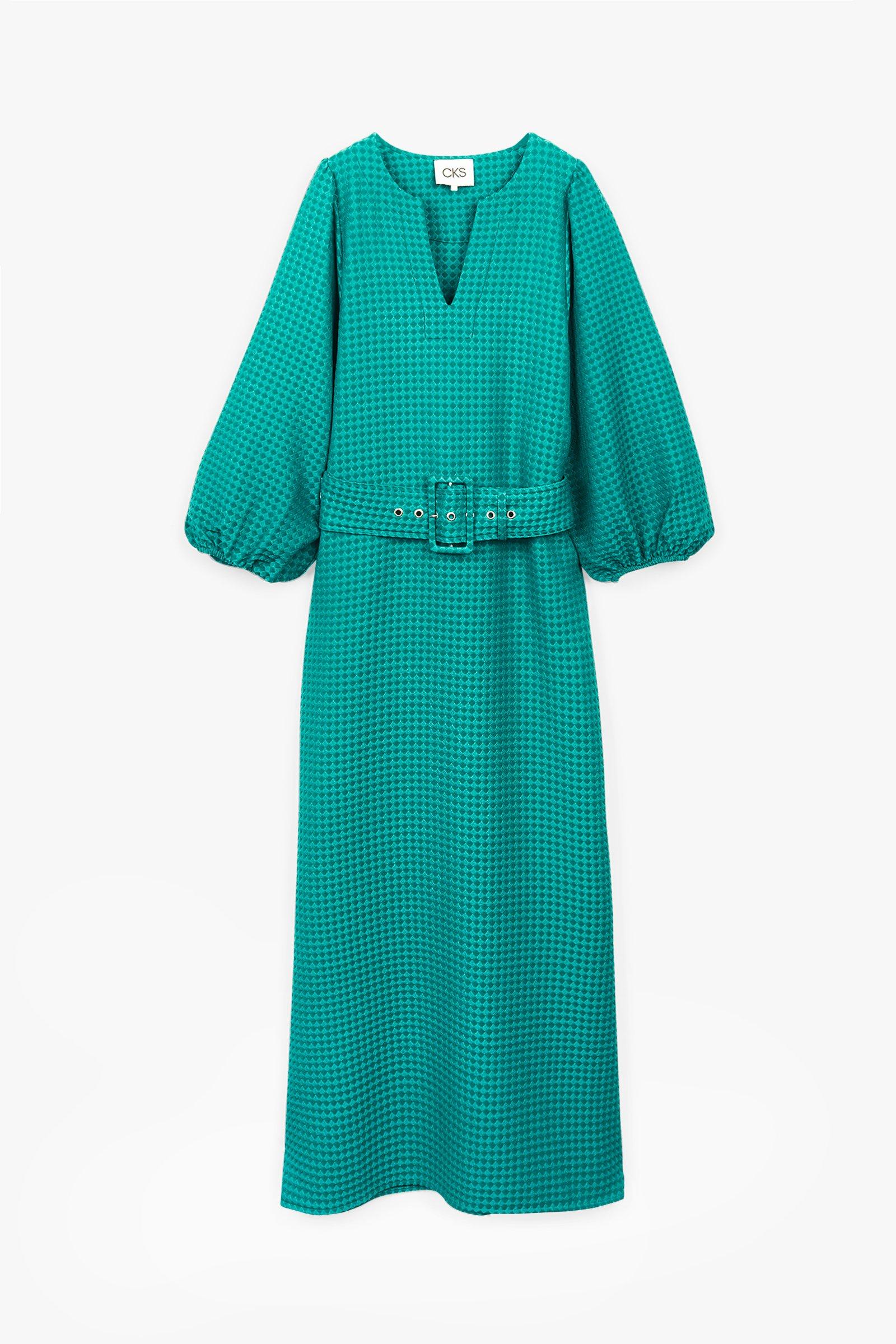 CKS Dames - SCARLET - Langes Kleid - Dunkelgrün