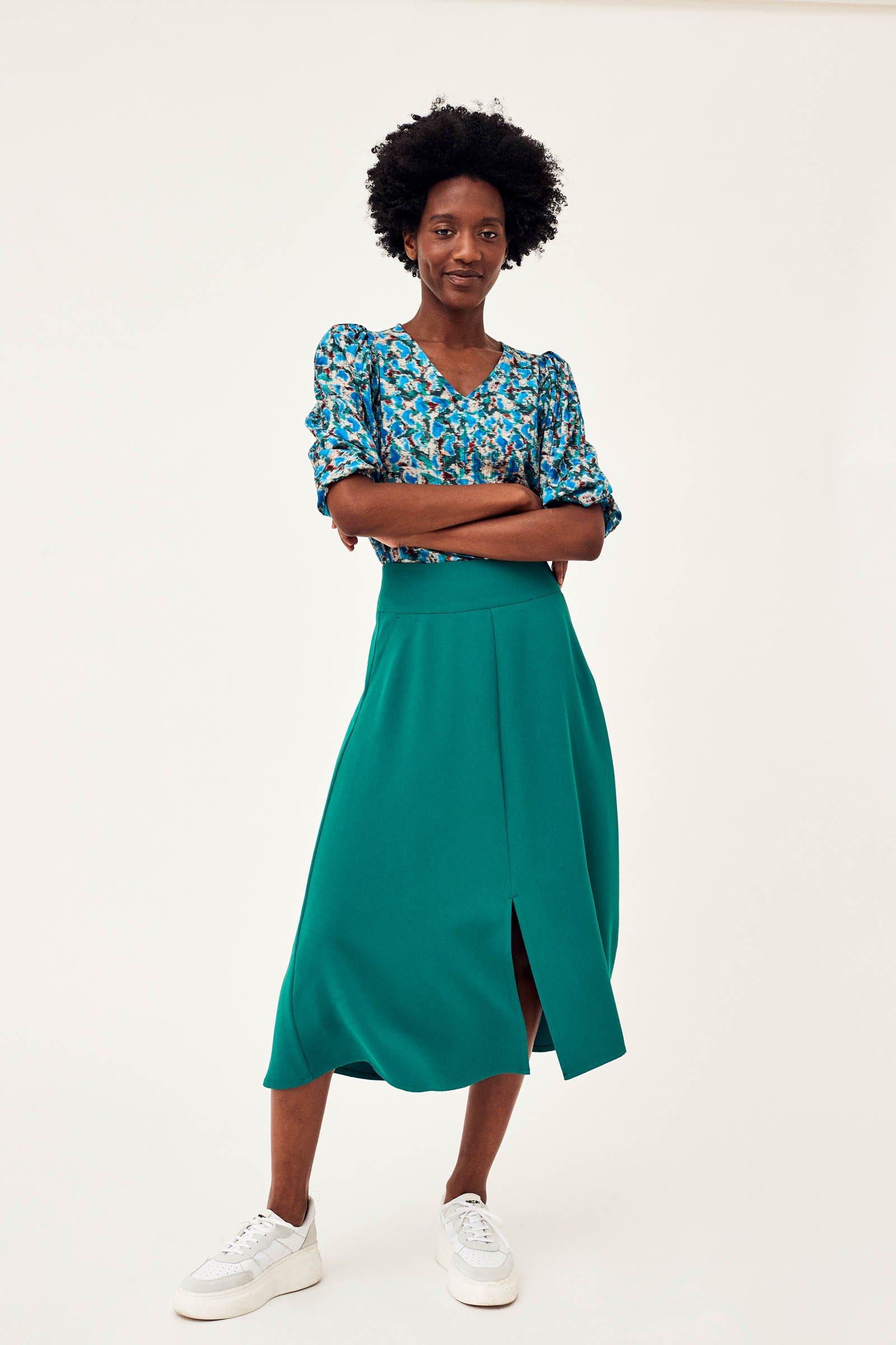 CKS Dames - SAWINA - midi skirt - dark green