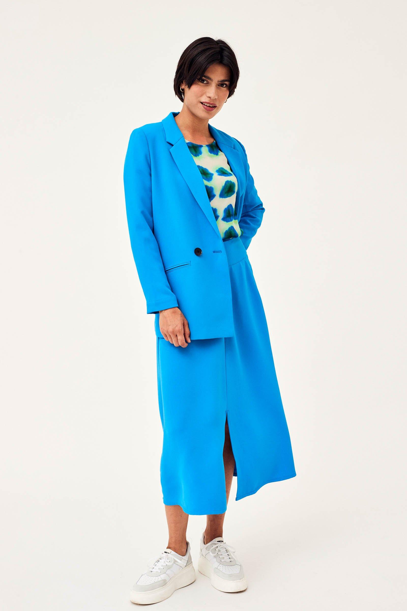 CKS Dames - SAWINA - midi skirt - blue