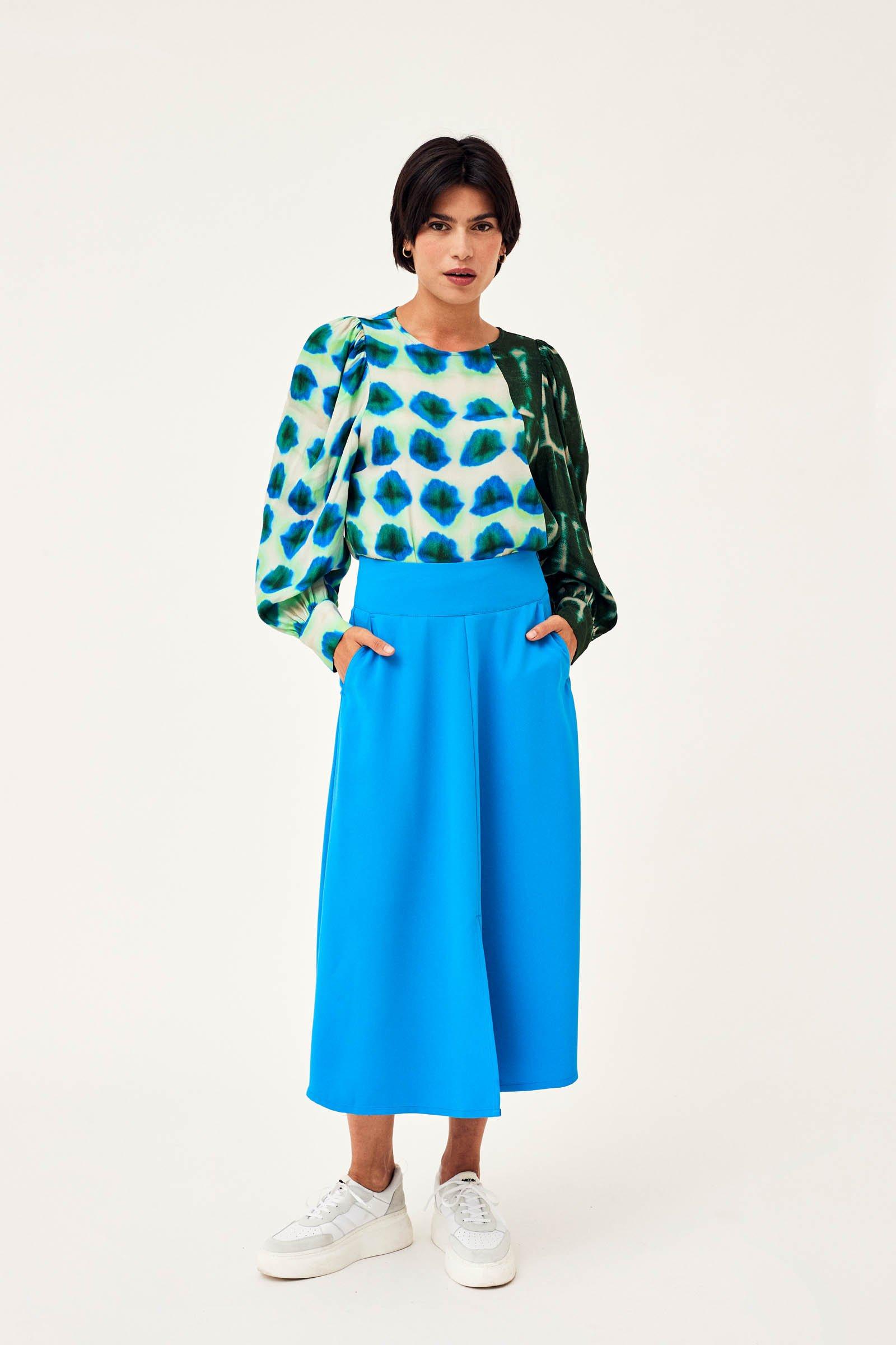 CKS Dames - SAWINA - midi skirt - blue