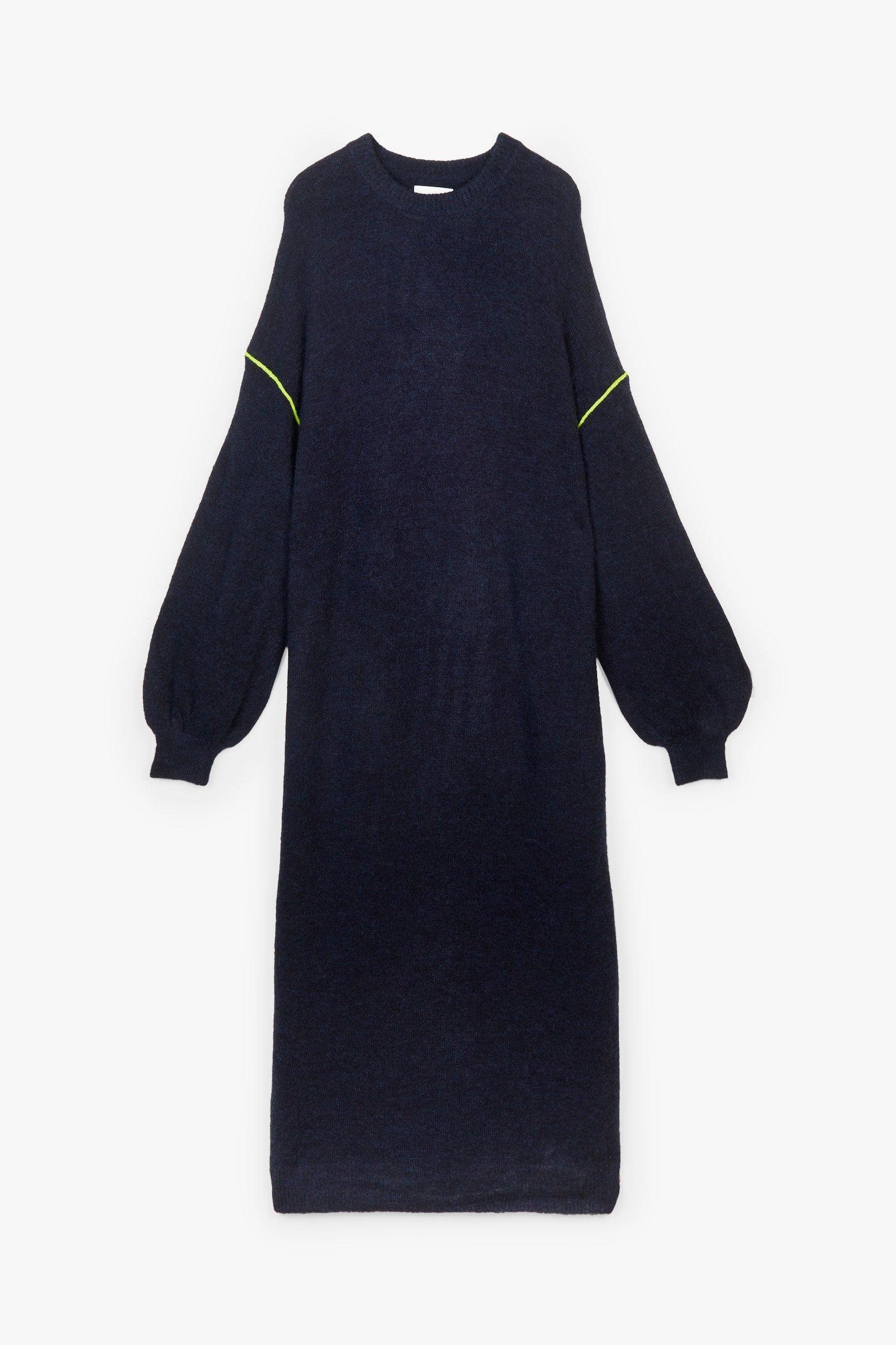 CKS Dames - PRELONG - robe midi - bleu foncé