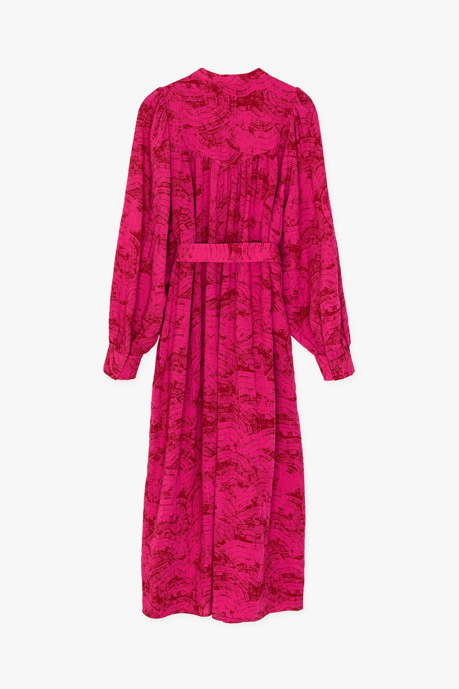 CKS Dames - MOLLYS - midi jurk - roze