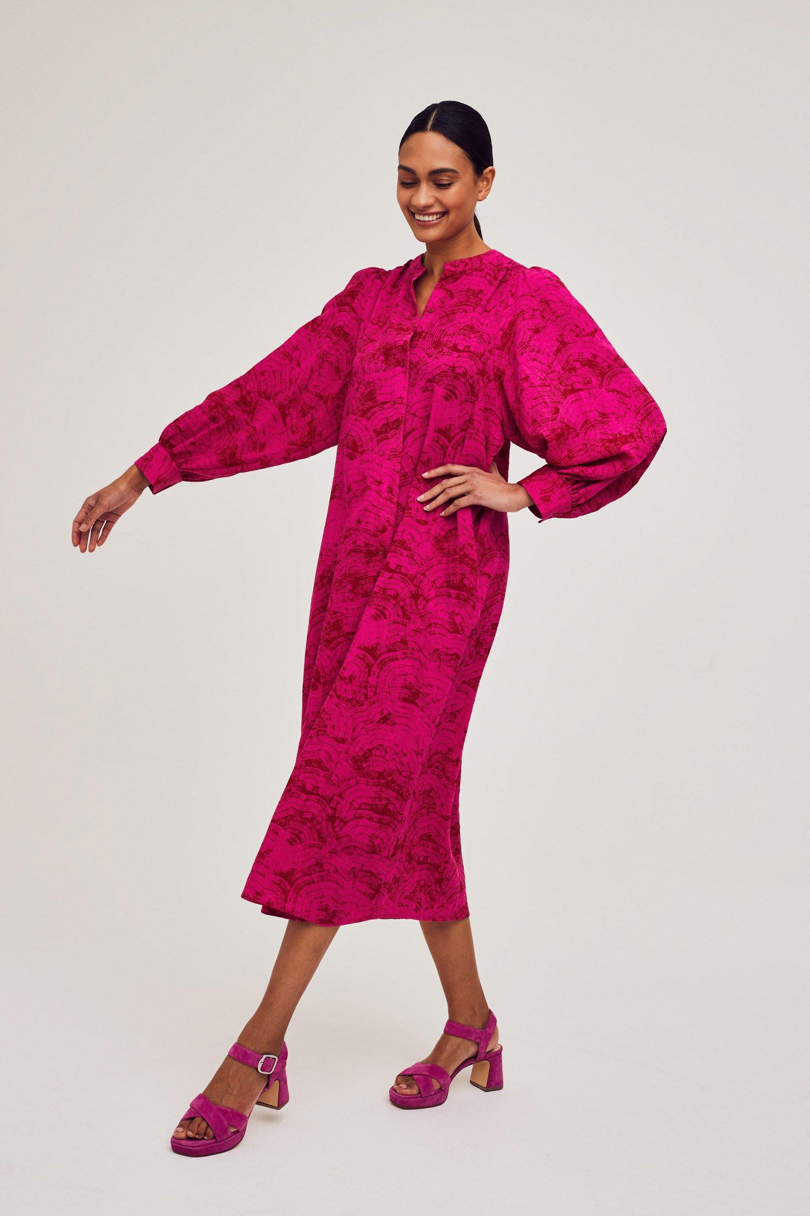 CKS Dames - MOLLYS - Midi-Kleid - Rosa