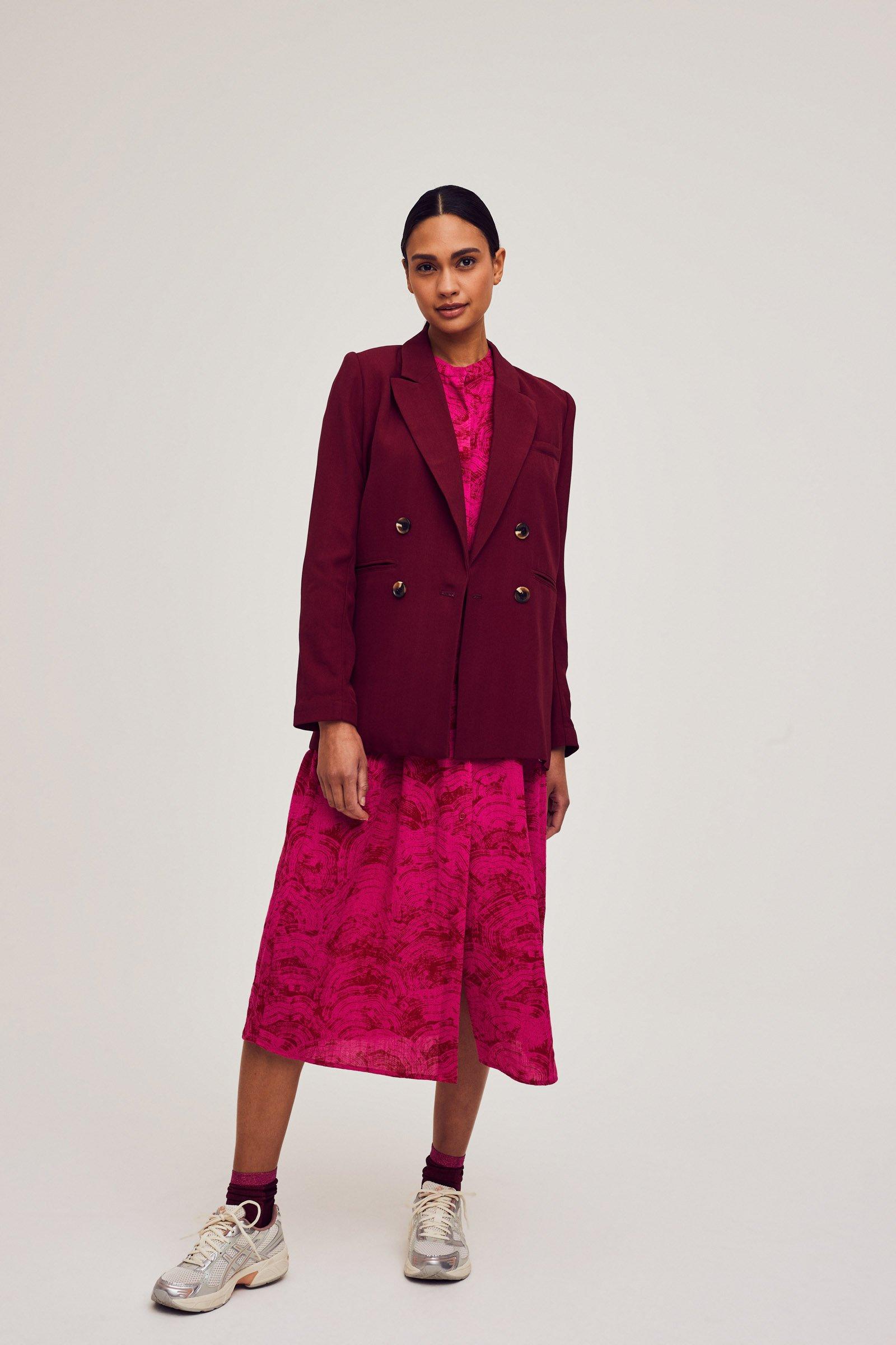 CKS Dames - MOLLYS - midi jurk - roze