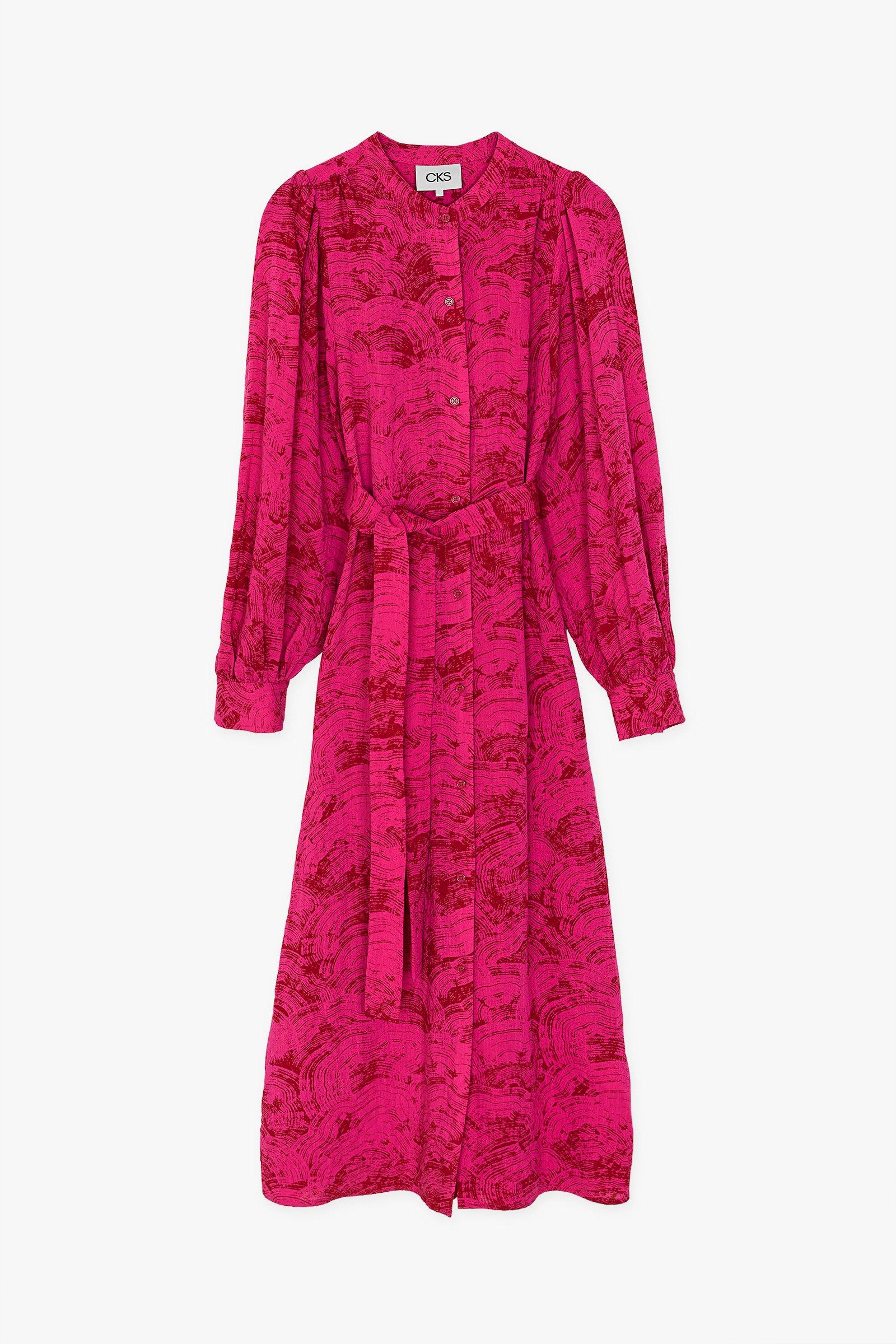 CKS Dames - MOLLYS - midi jurk - roze