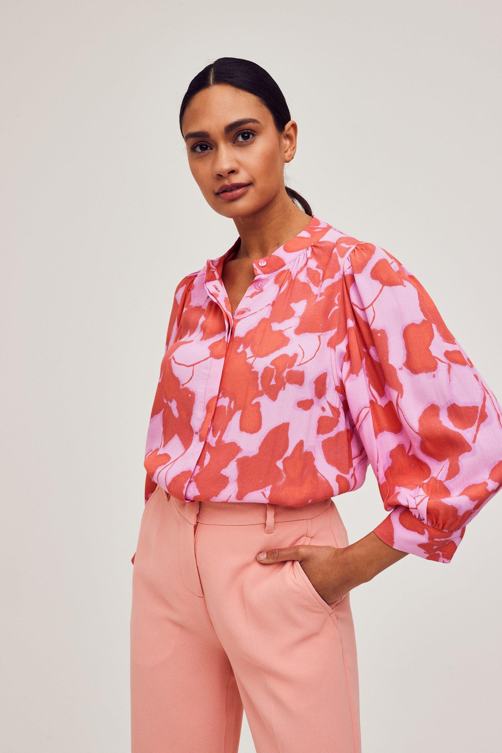 CKS Dames - ROSALINE - blouse korte mouwen - intens oranje