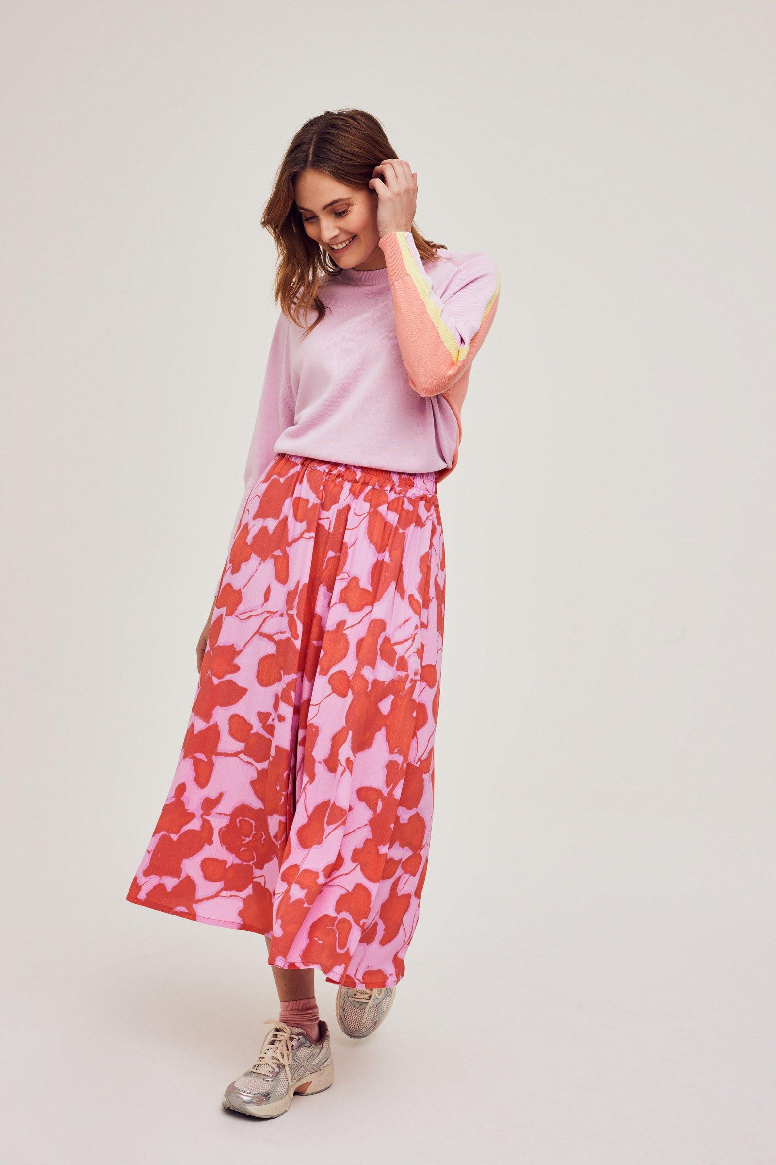 CKS Dames - VALENCINE - midi skirt - bright orange