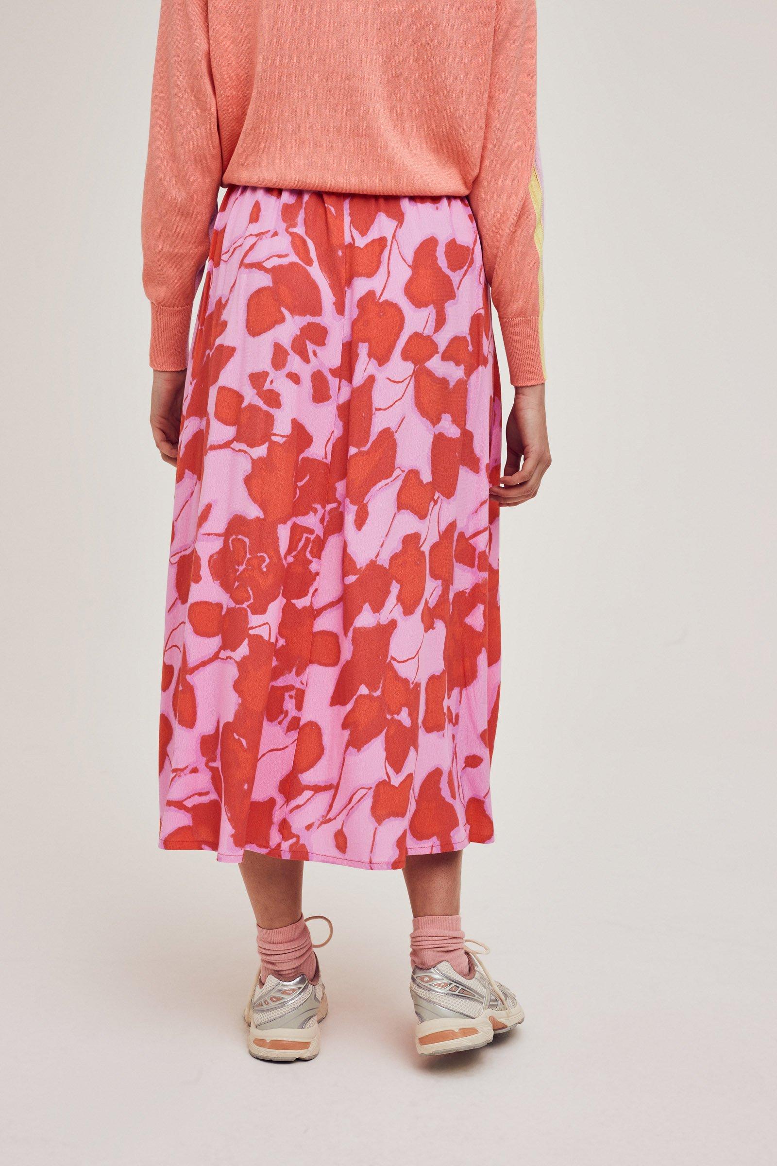 CKS Dames - VALENCINE - midi skirt - bright orange