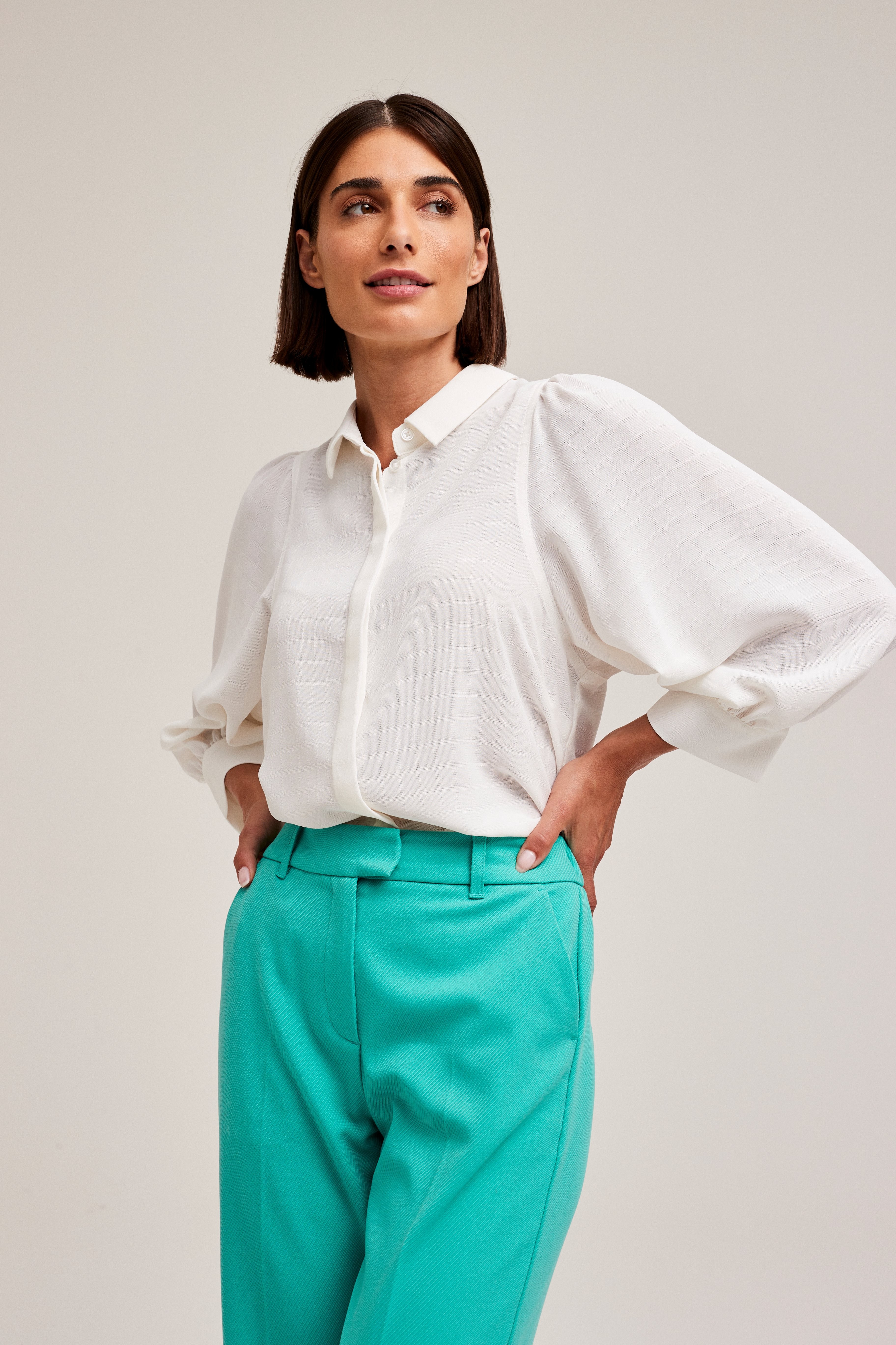 bevind zich Typisch straffen ROSALINOS - blouse lange mouwen - wit | CKS Fashion