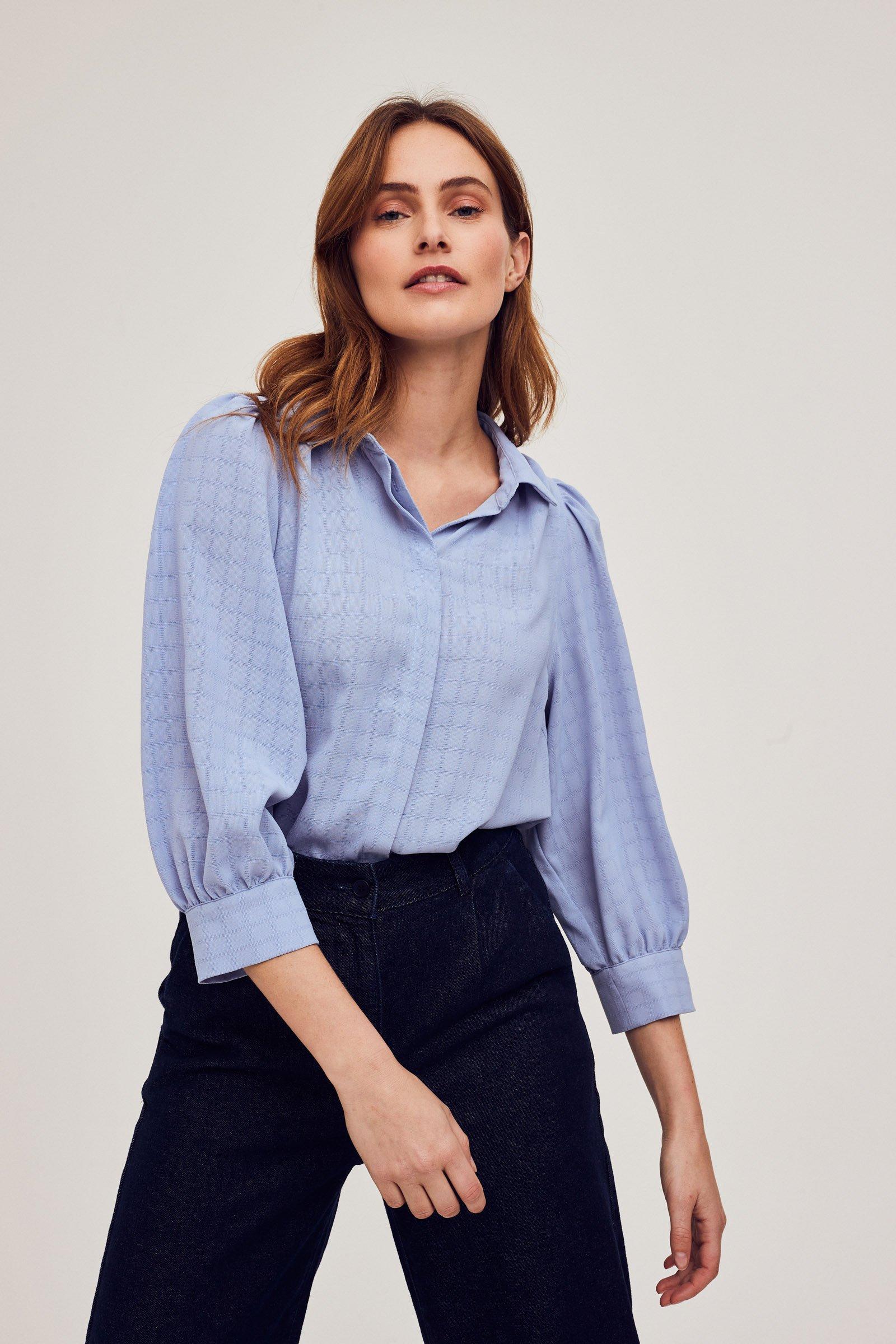 CKS Dames - ROSALINOS - blouse short sleeves - light blue