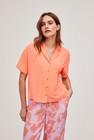 CKS Dames - RONELA - blouse korte mouwen - intens oranje