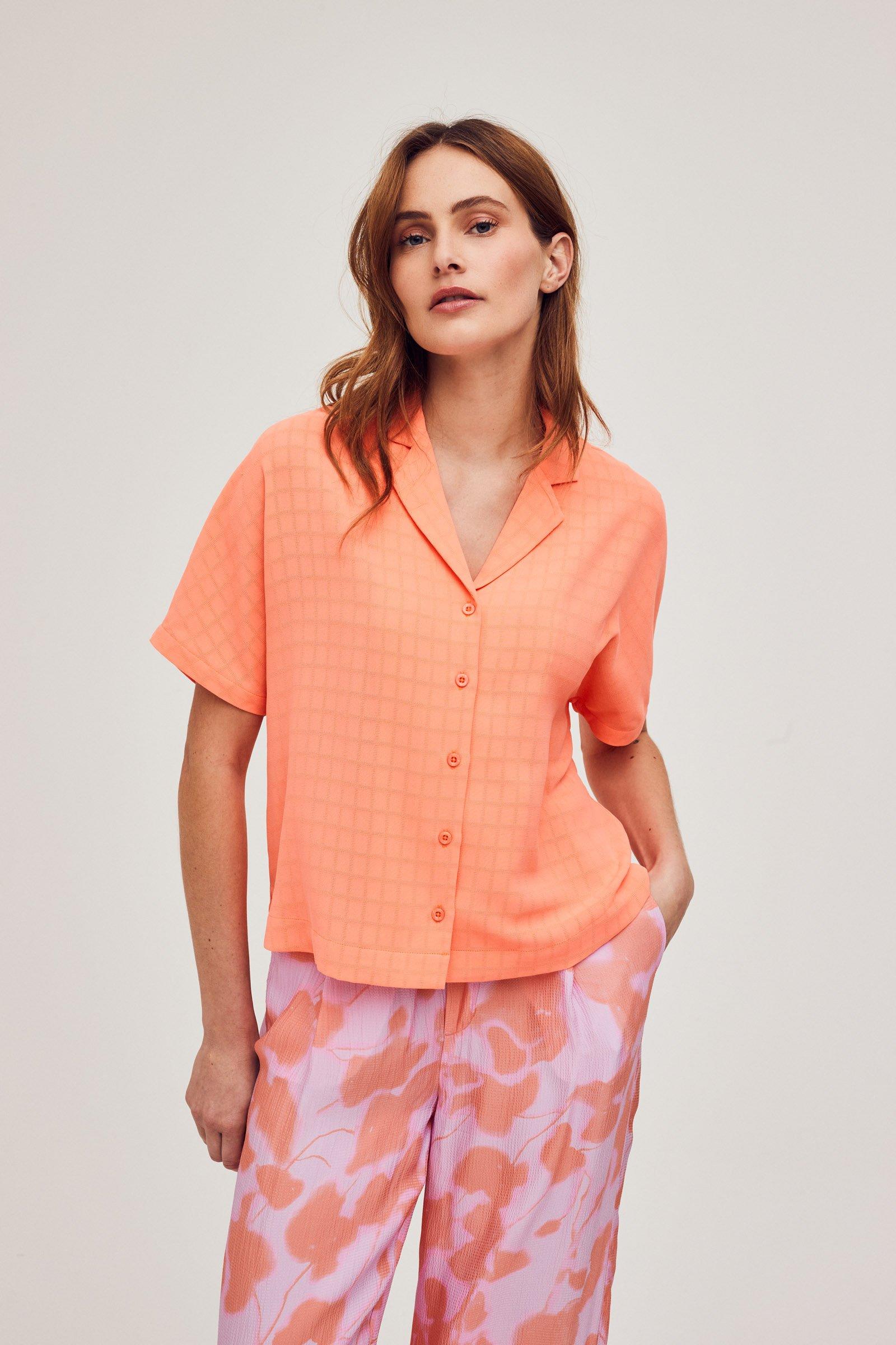 CKS Dames - RONELA - Bluse Lange Ärmel - Hellorange