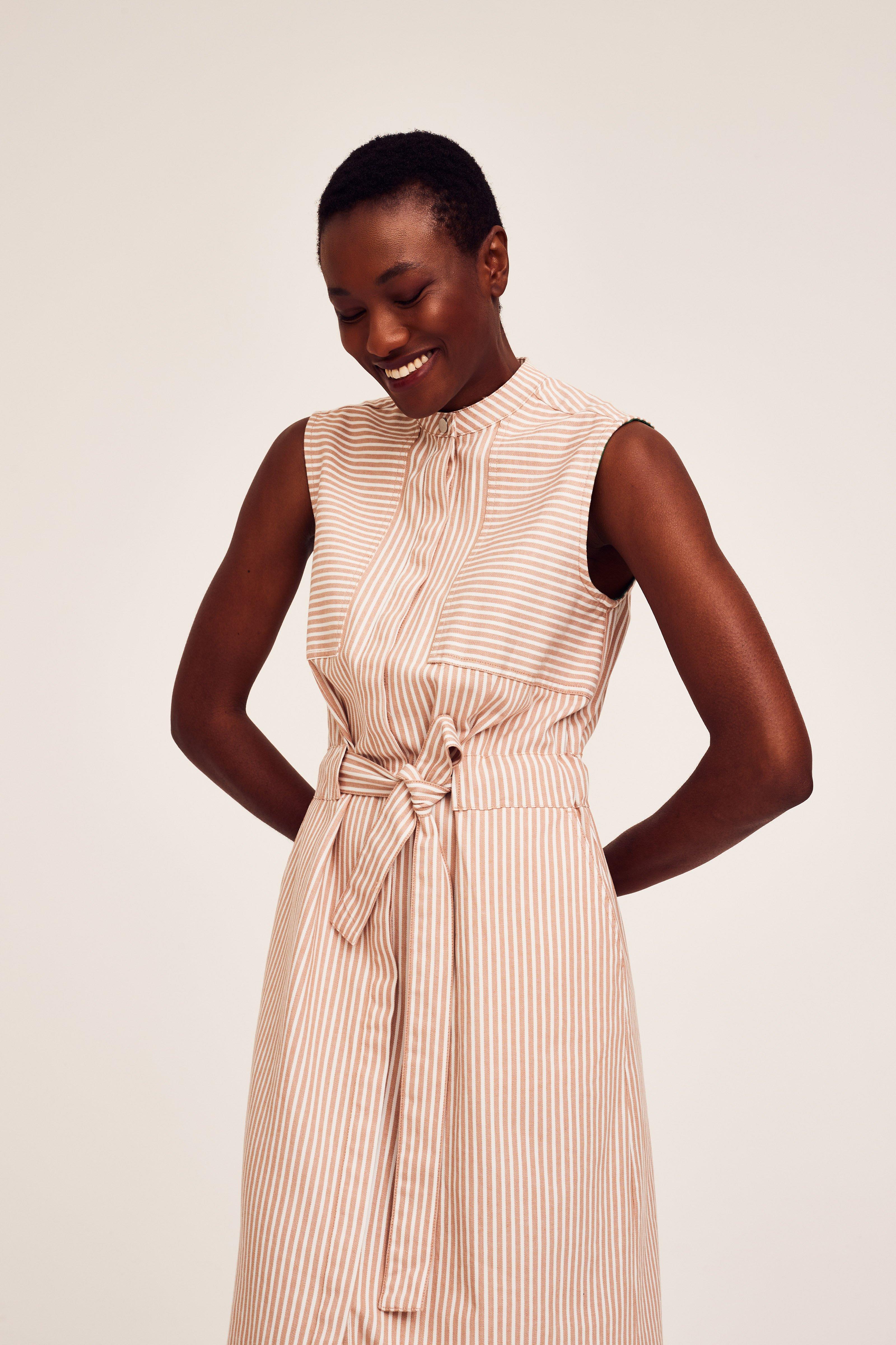 CKS Dames - ISBA - midi dress - bright brown