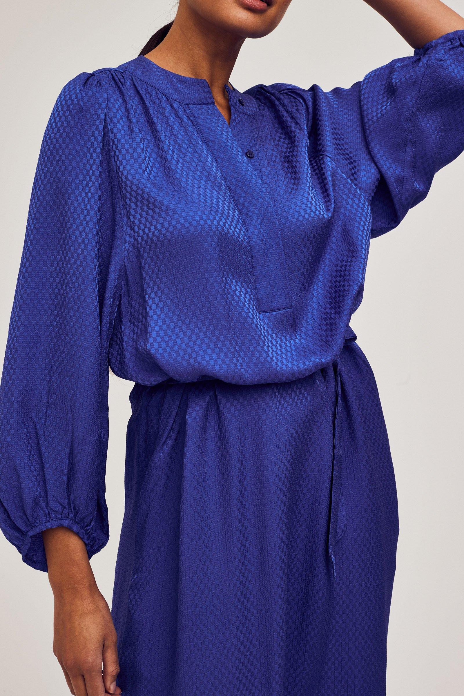 CKS Dames - SALOMEDO - midi jurk - blauw