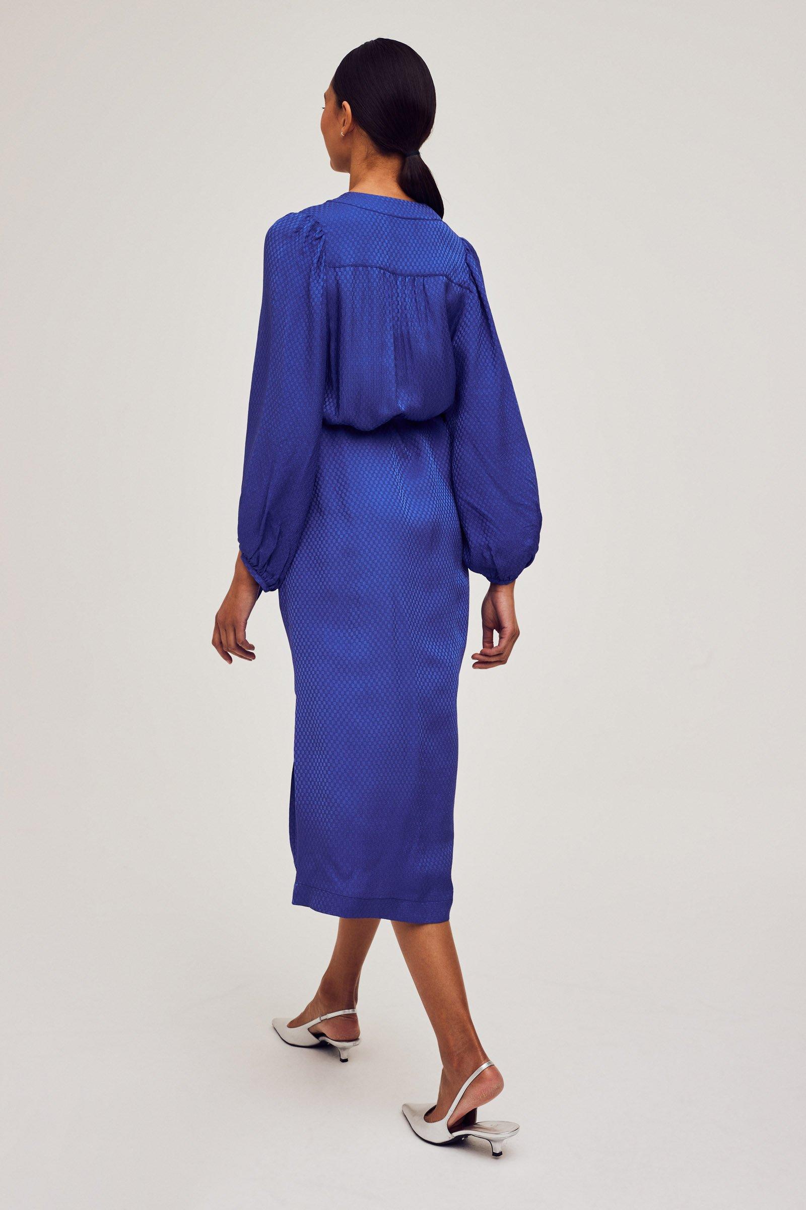 CKS Dames - SALOMEDO - midi jurk - blauw