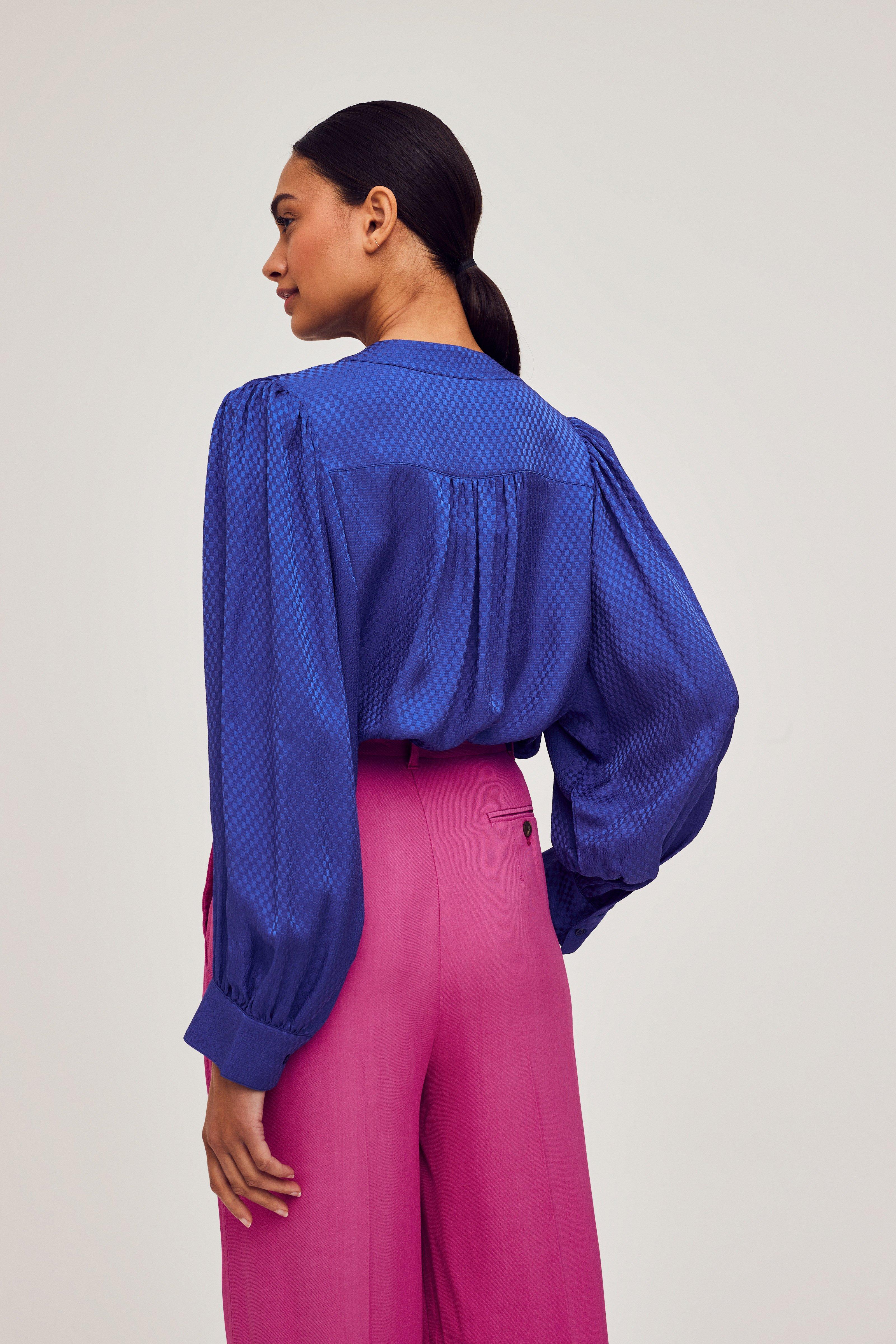 CKS Dames - MICKEYDO - blouse korte mouwen - blauw