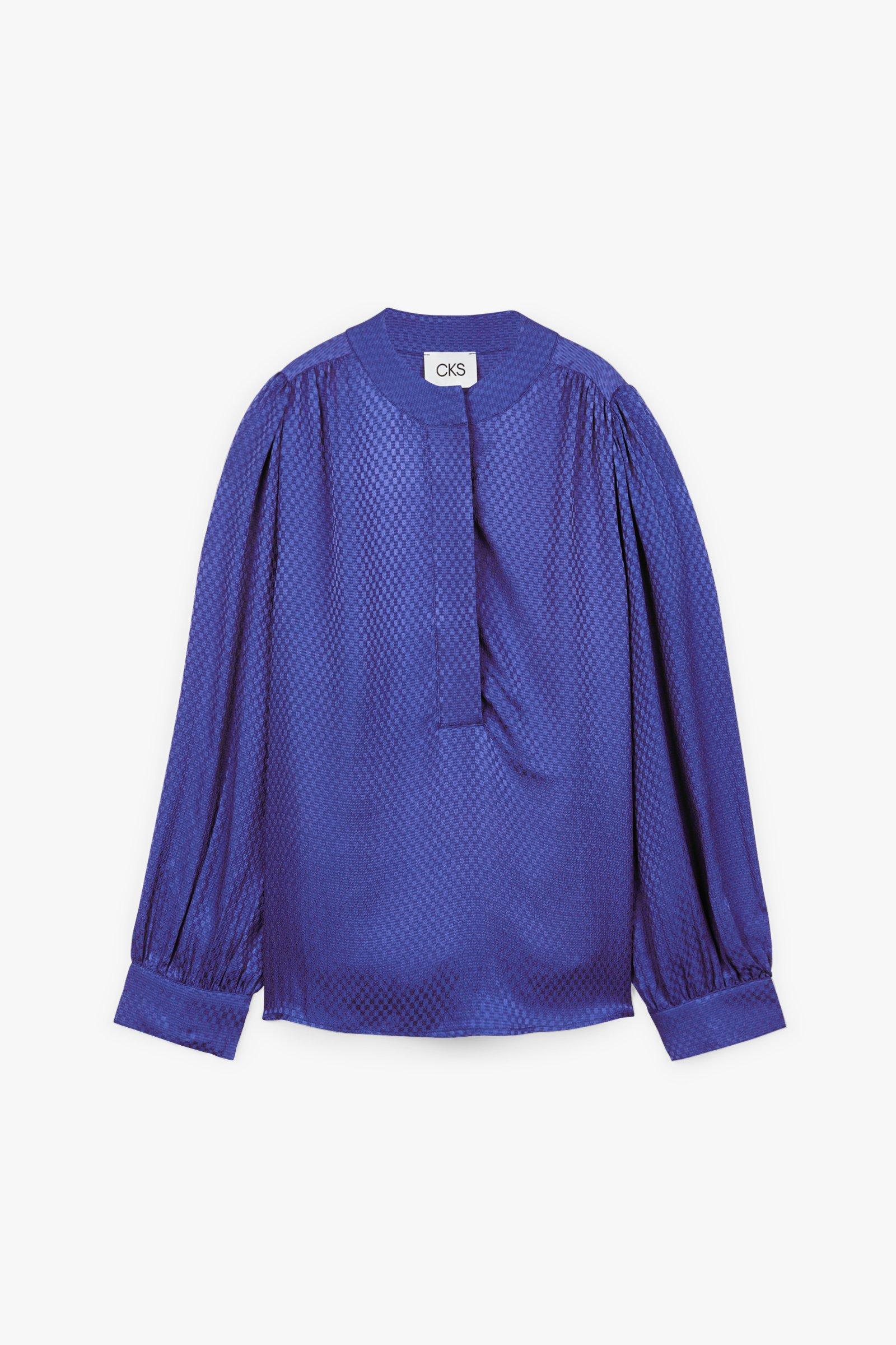 CKS Dames - MICKEYDO - blouse korte mouwen - blauw