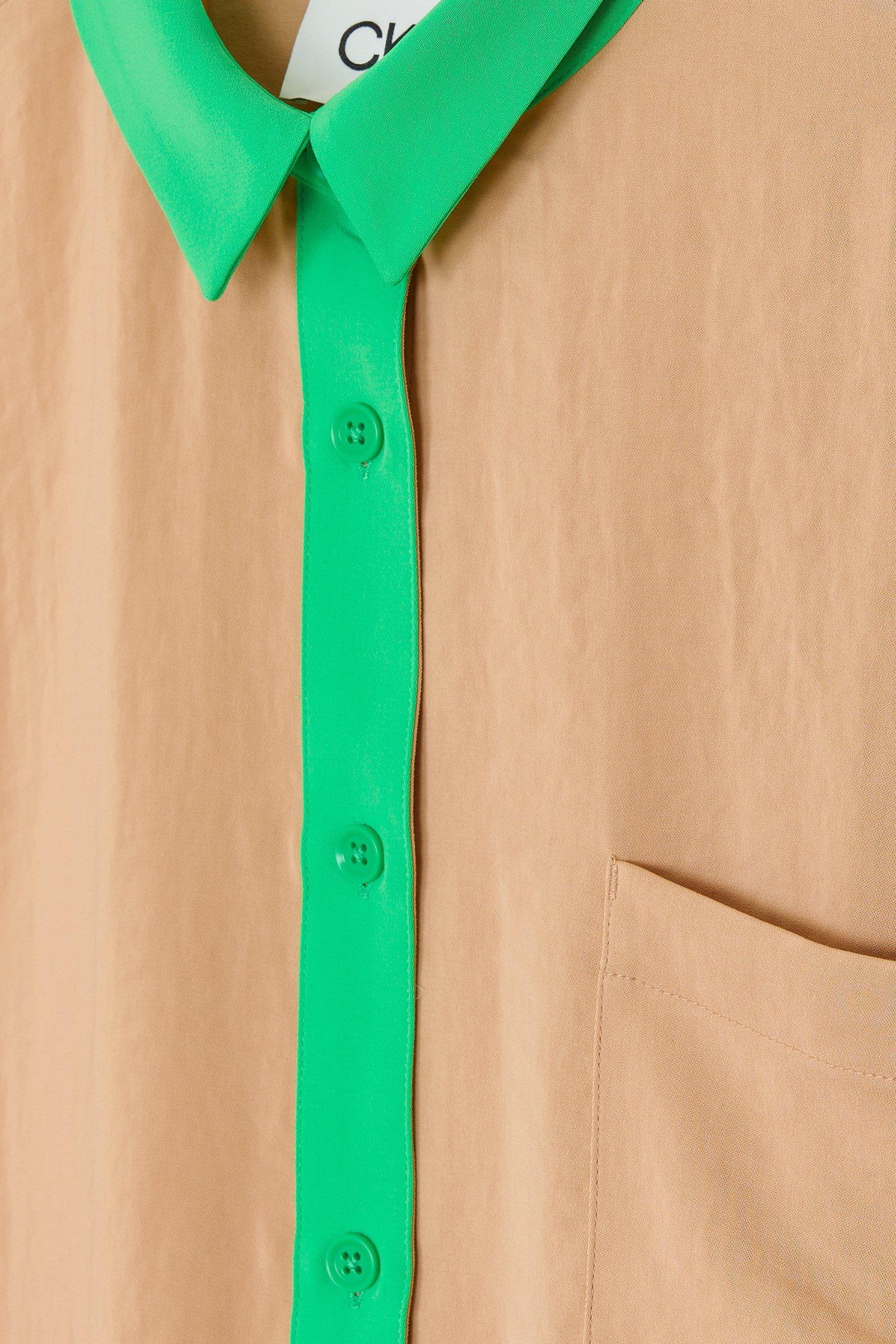 CKS Dames - WAZNA - blouse korte mouwen - lichtbruin