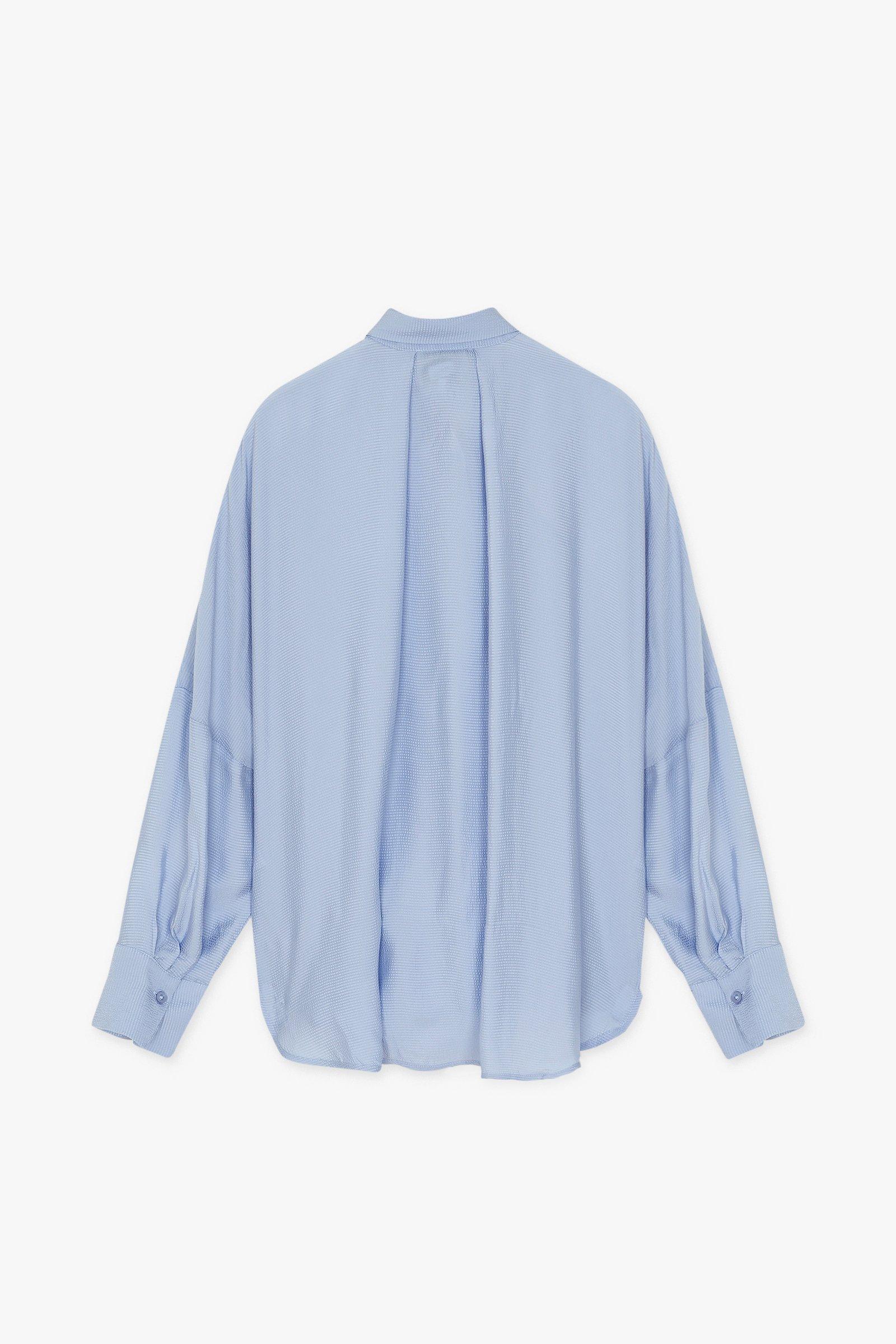CKS Dames - WAZNA - Bluse Kurze Ärmel - Hellblau