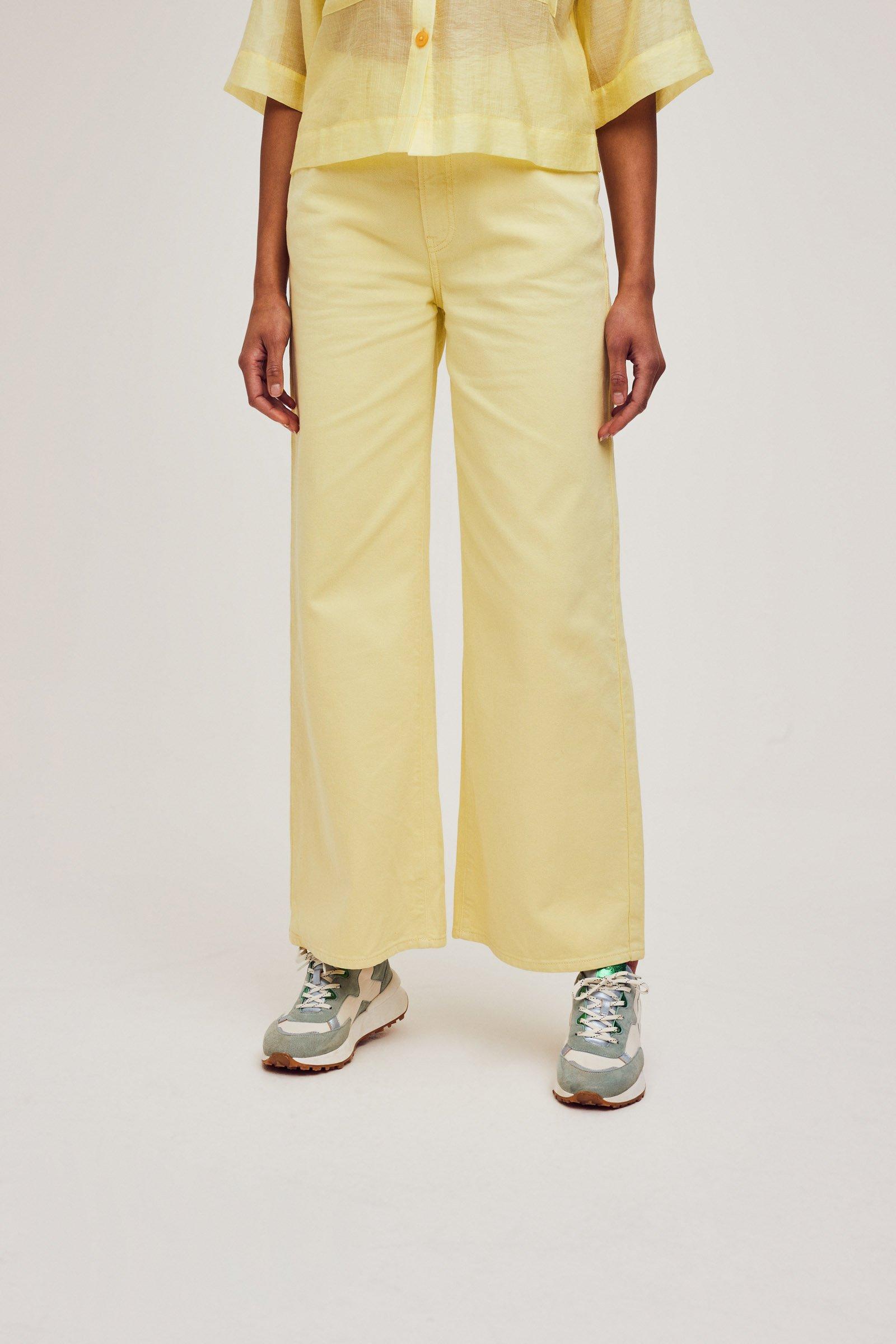 CKS Dames - PALAZZO - enkel jeans - lichtgeel