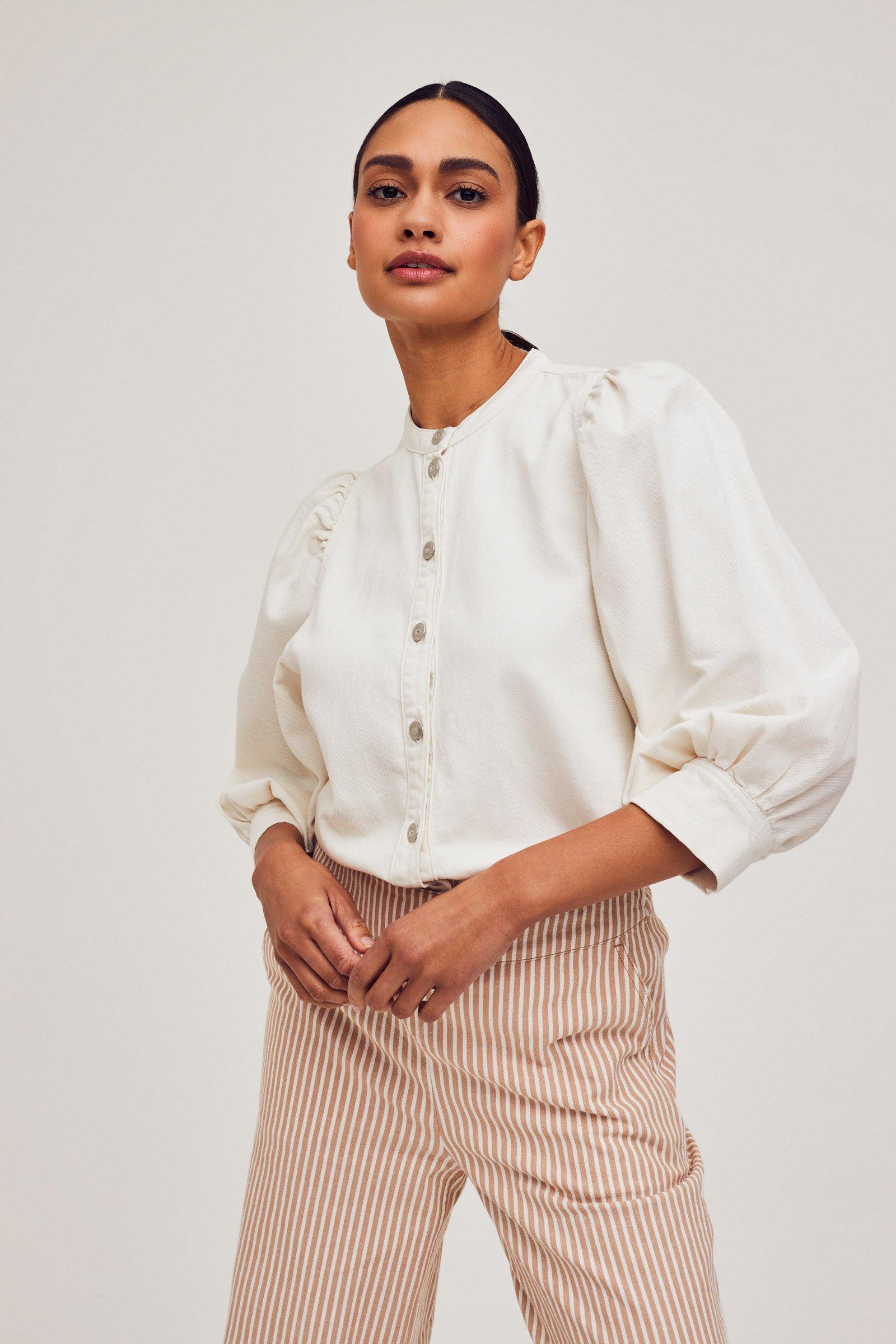 CKS Dames - ROSALINE - blouse short sleeves - light beige
