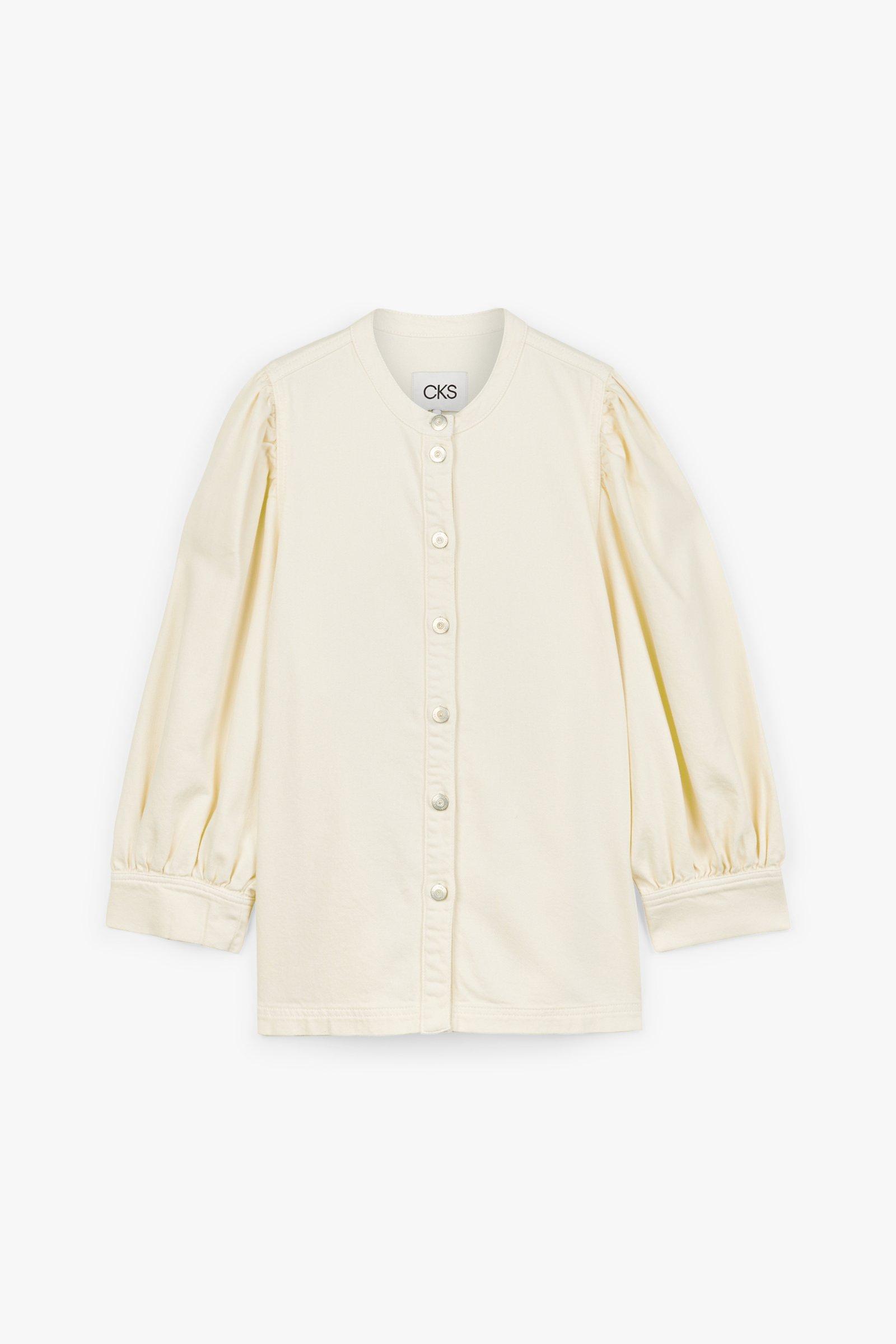 CKS Dames - ROSALINE - blouse korte mouwen - lichtbeige