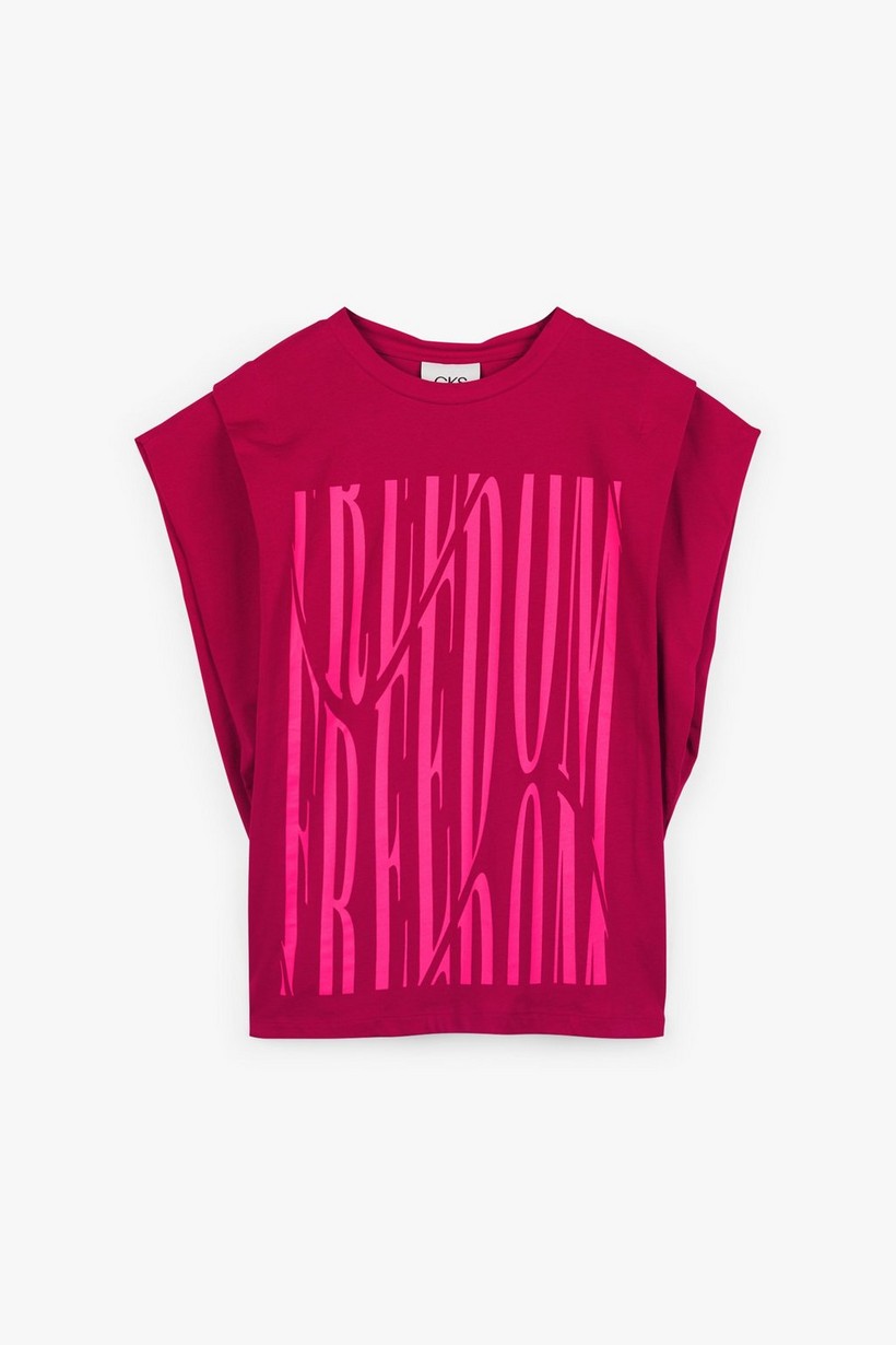 CKS Dames - PAMINA - t-shirt à manches courtes - rouge