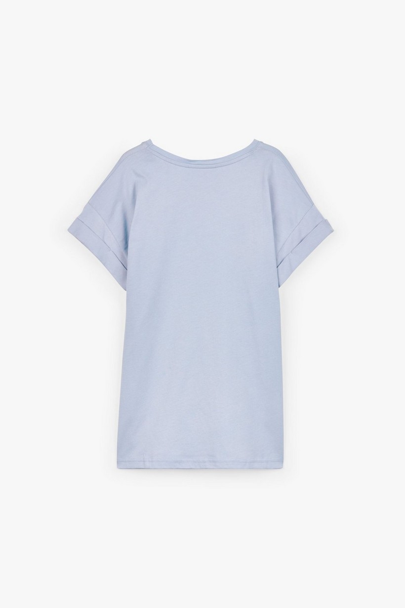 CKS Dames - JUNA - t-shirt korte mouwen - lichtblauw