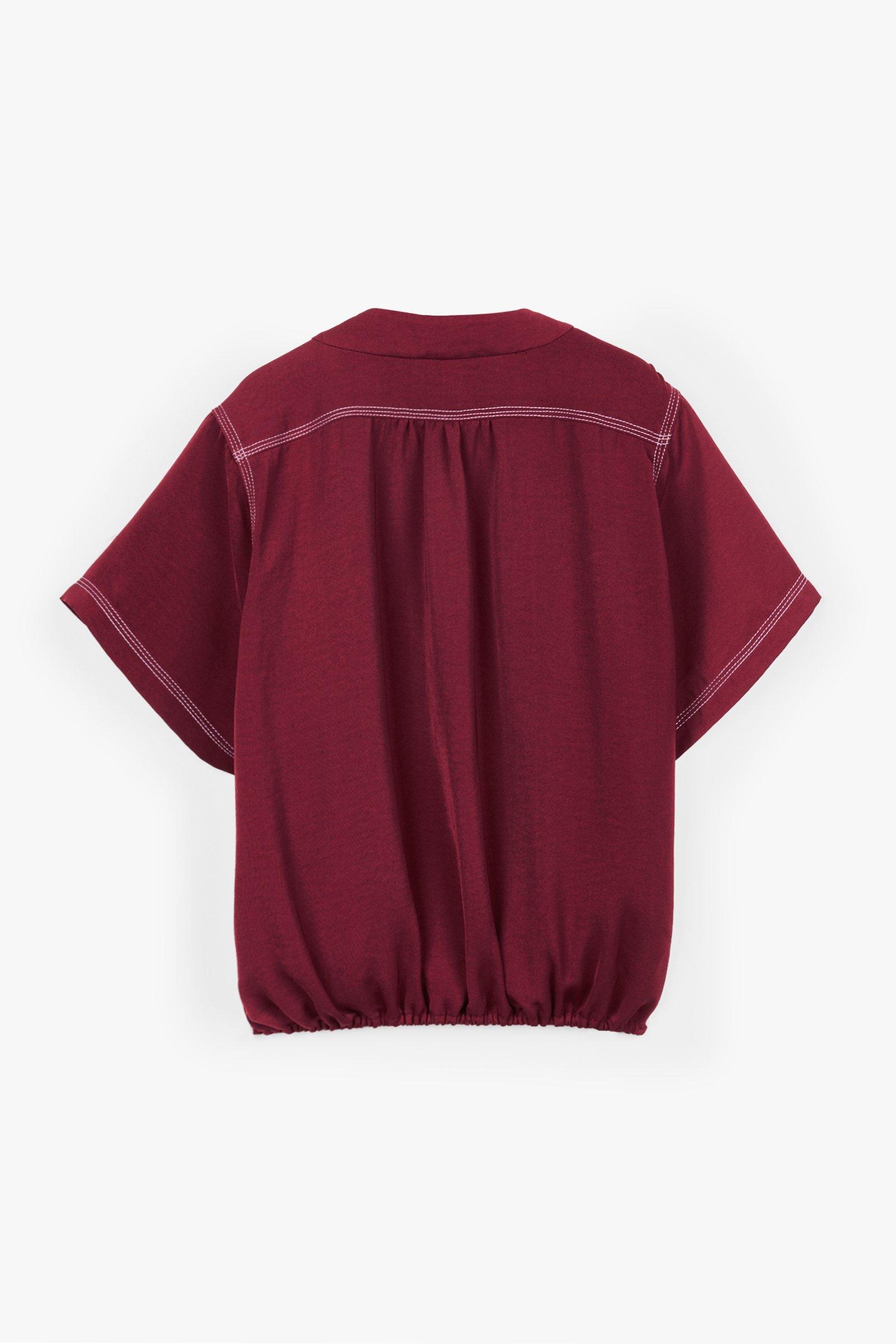 CKS Dames - LEDO - blouse korte mouwen - rood