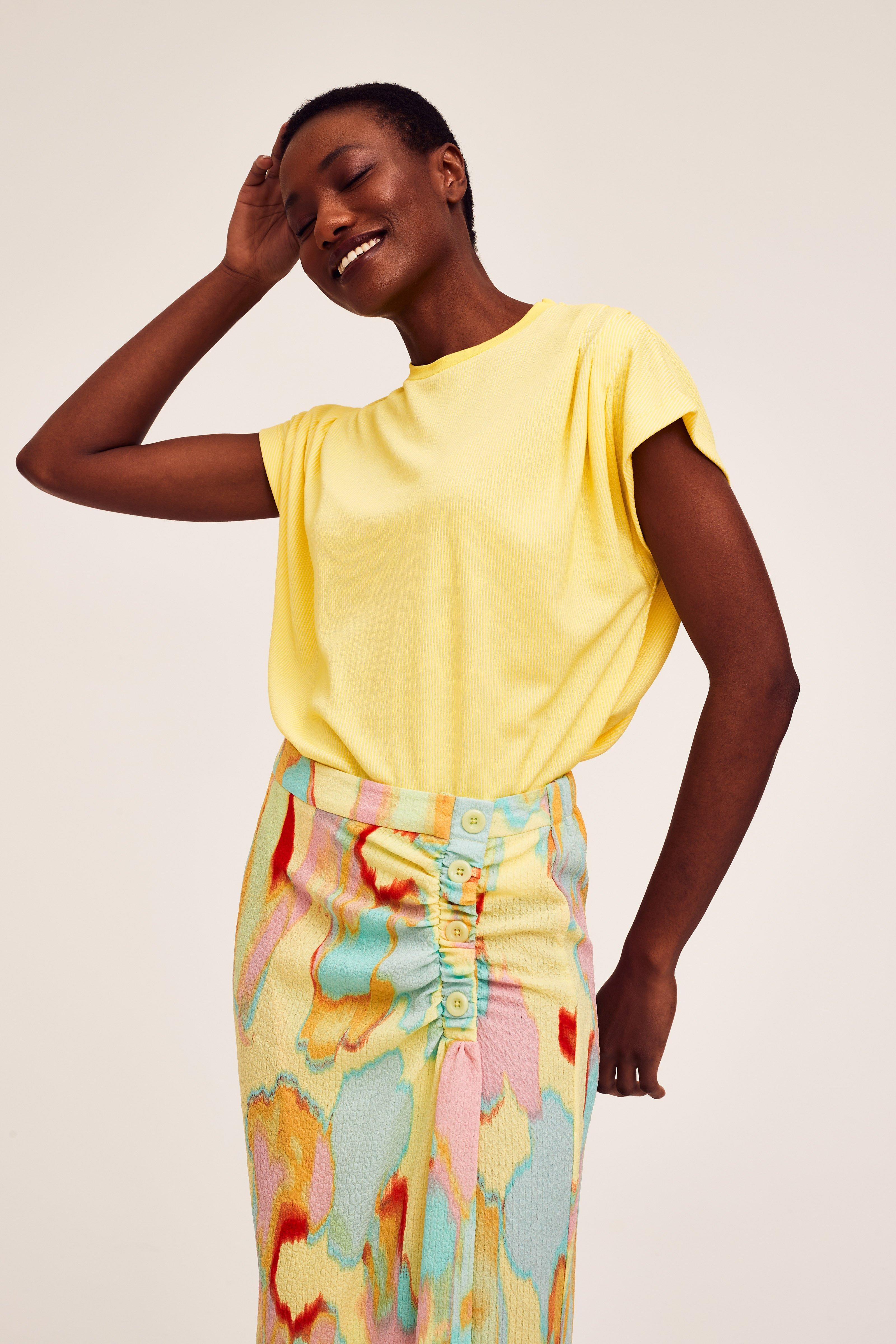 CKS Dames - JAZZY - t-shirt à manches courtes - jaune