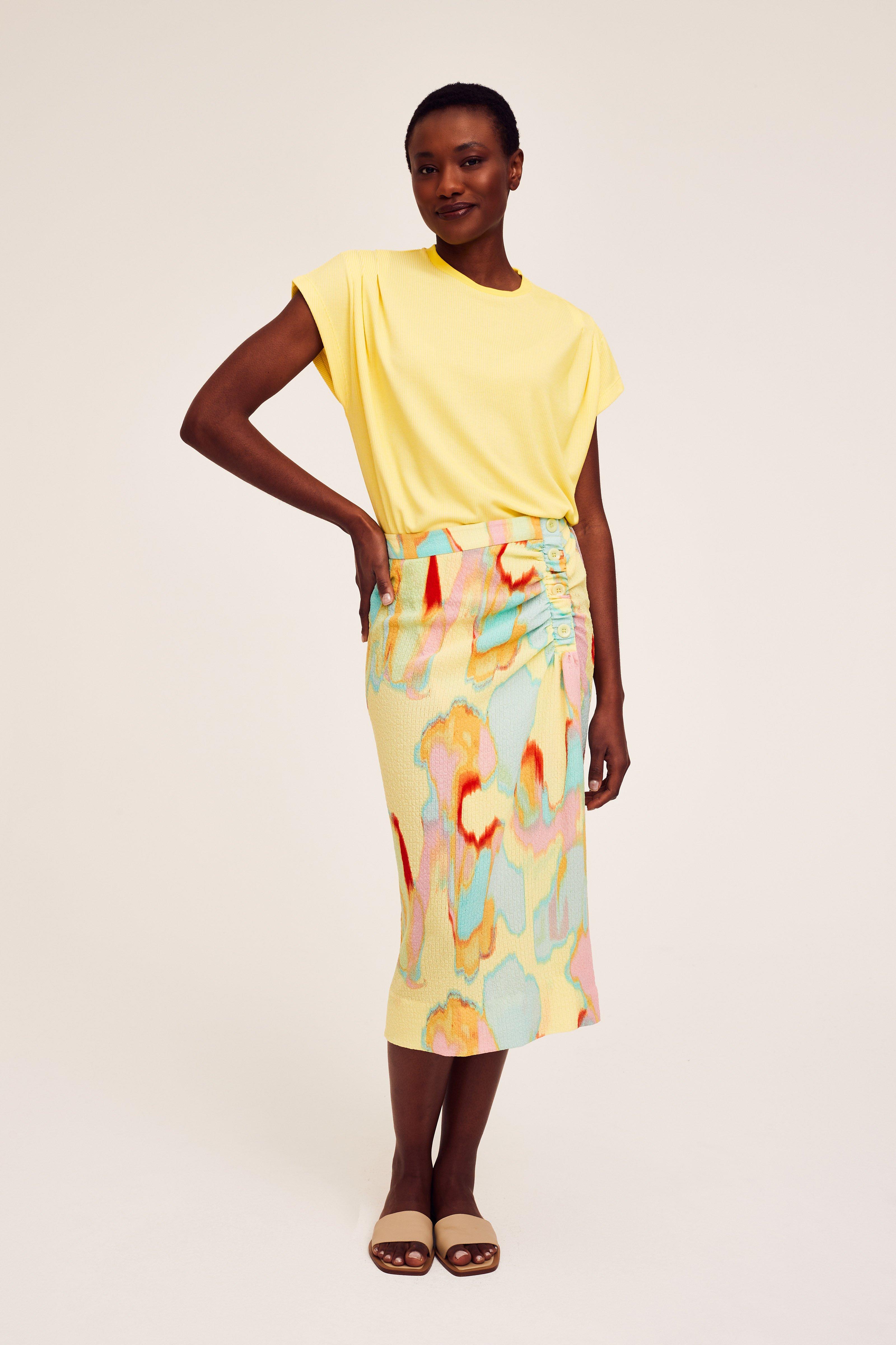 CKS Dames - JAZZY - t-shirt à manches courtes - jaune