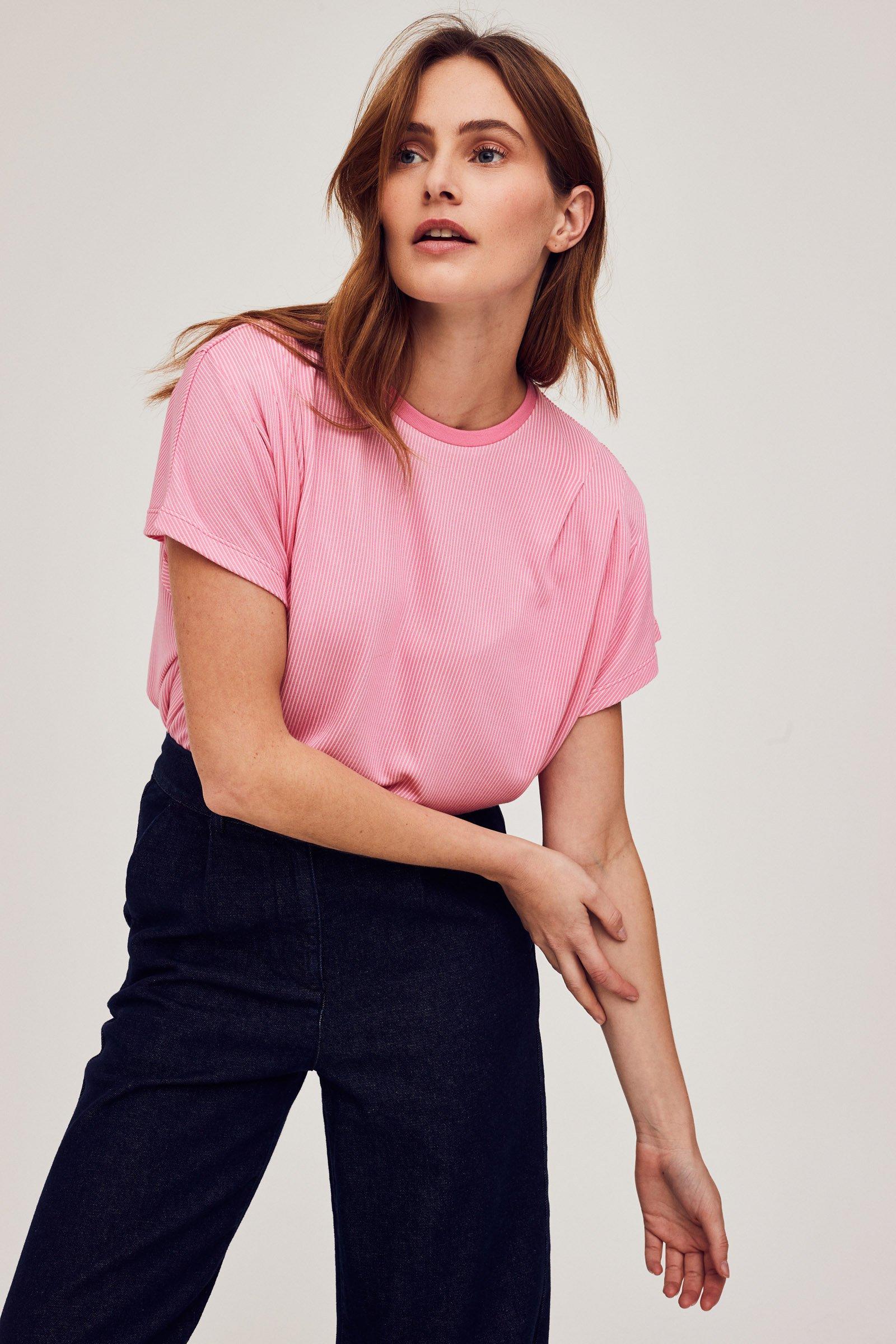 CKS Dames - JAZZY - t-shirt short sleeves - dark pink