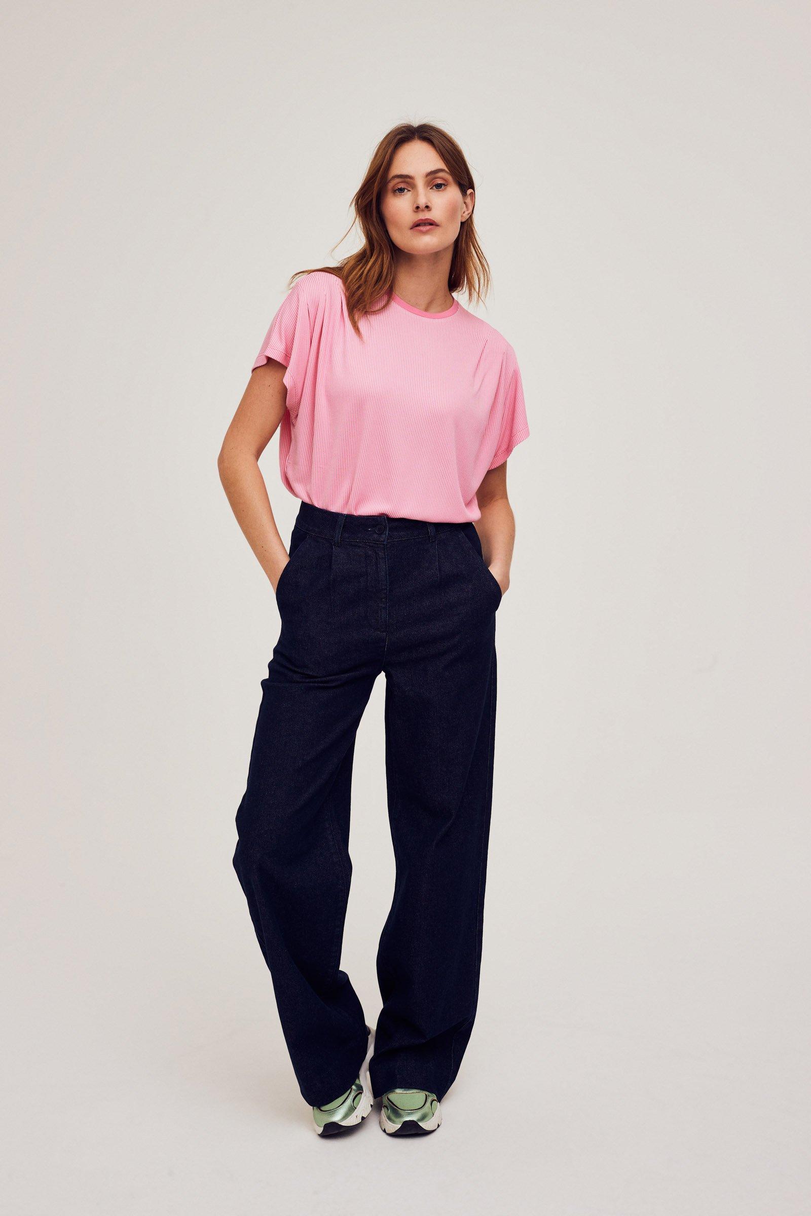 CKS Dames - JAZZY - t-shirt short sleeves - dark pink