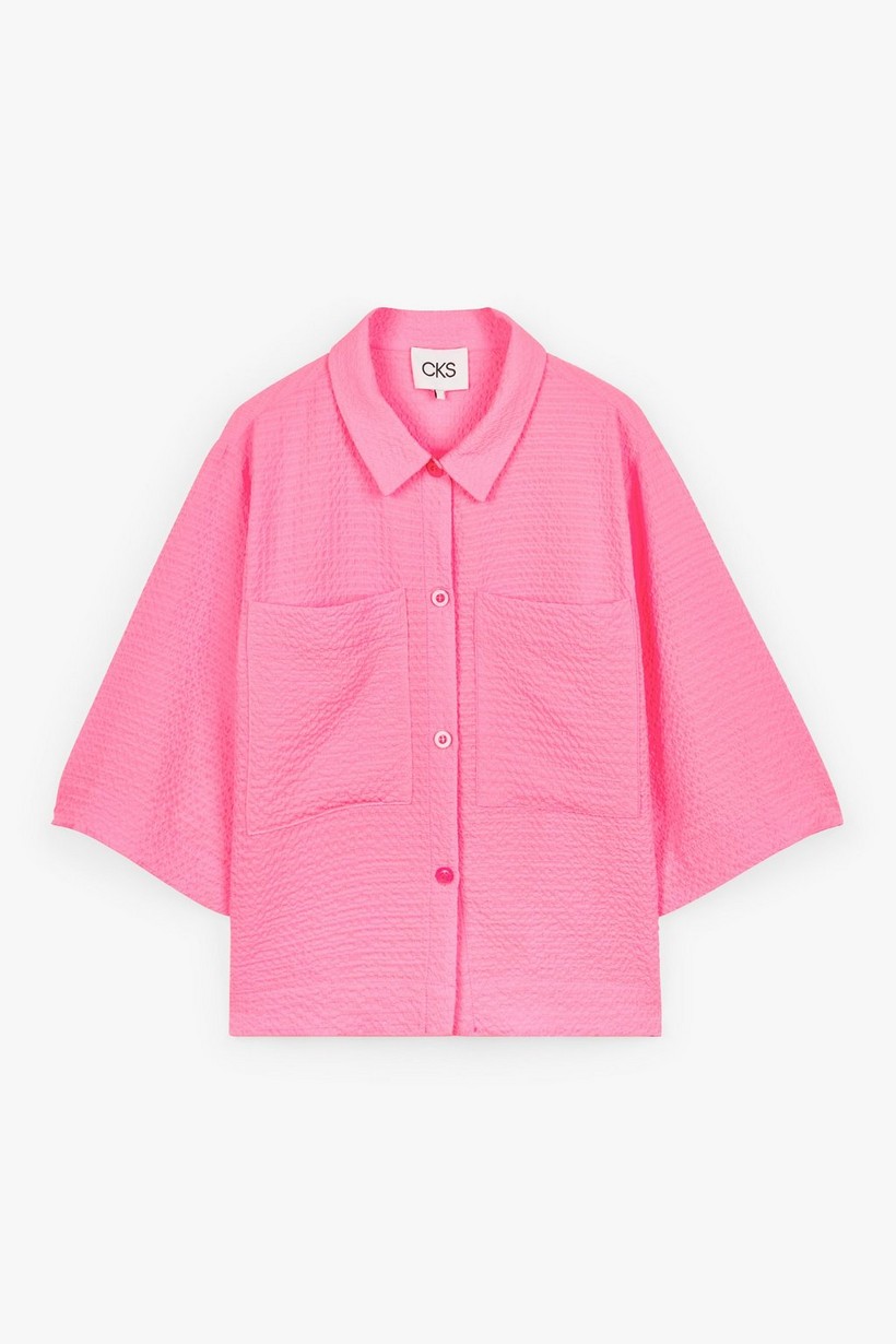 CKS Dames - SELIN - blouse korte mouwen - felroze